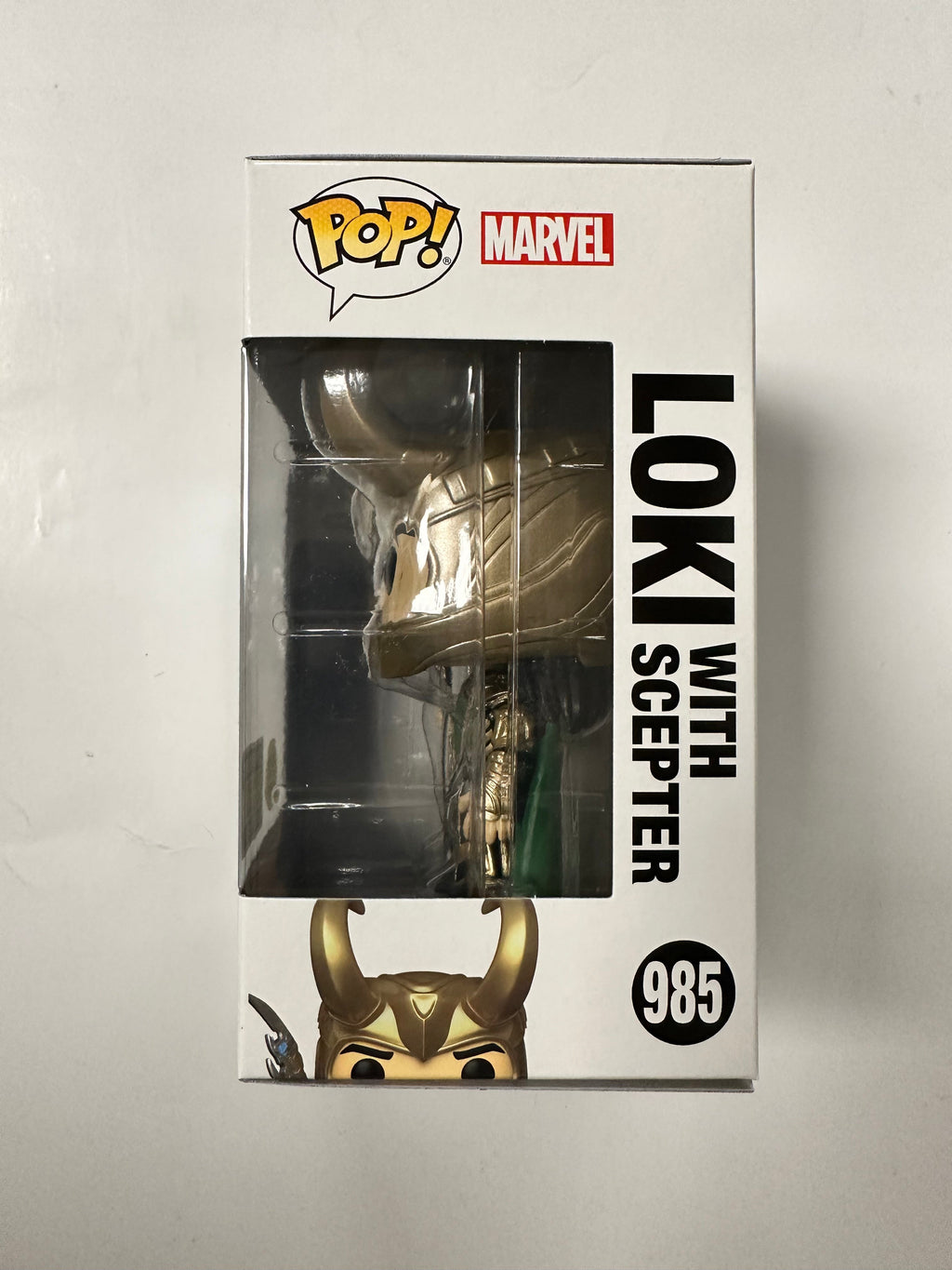 Funko Pop! Marvel Loki With Scepter #985 Avengers Glow In Dark EE 2022 Exclusive