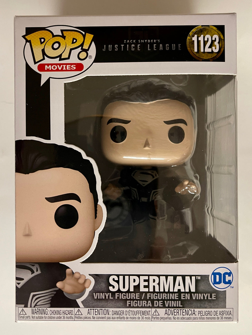 Funko Pop! Movies Superman In Black Suit #1123 Snyder's Cut Justice League DCEU