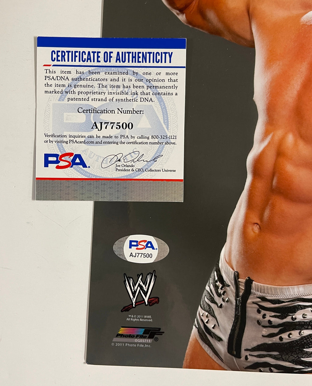 dolph-ziggler-signed-wwe-wrestling-8x10-photo-with-psa-dna-coa-natural-show-off