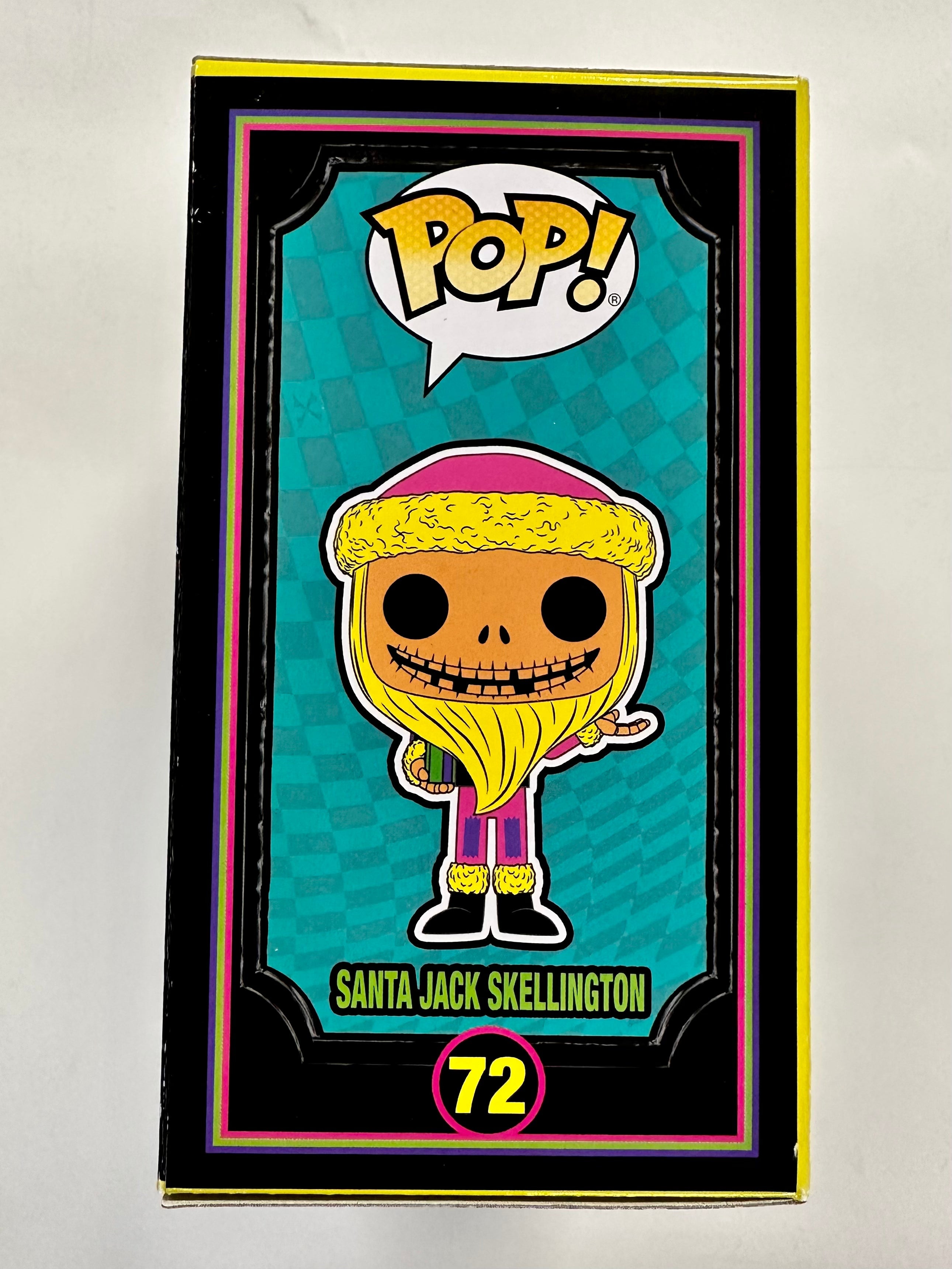 Funko Pop! Disney Black Light Santa Jack Skellington #72 NBC 2022 Exclusive