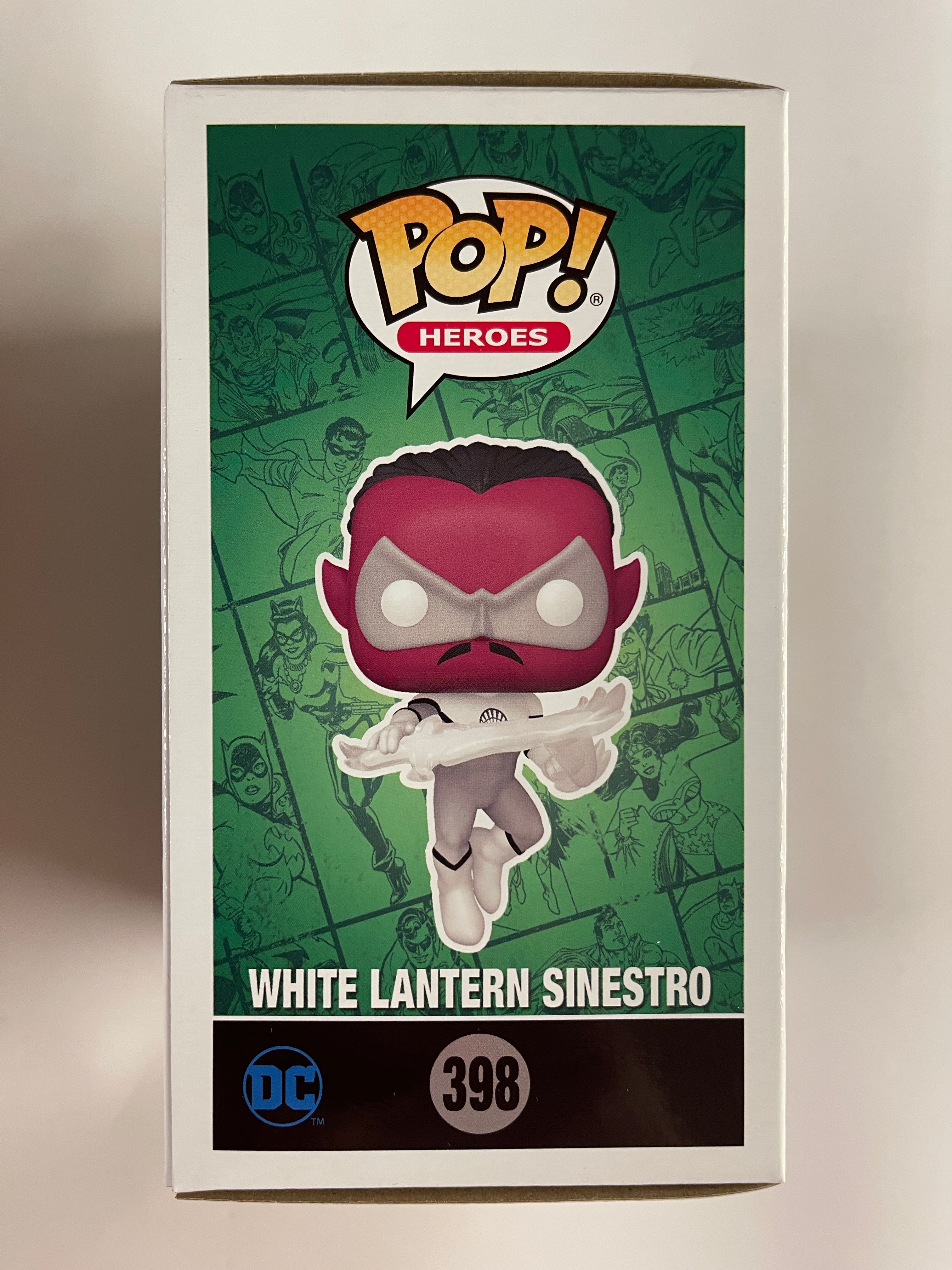 Funko Pop! DC Heroes White Lantern Sinestro #398 SDCC 2021 Funkon Exclusive