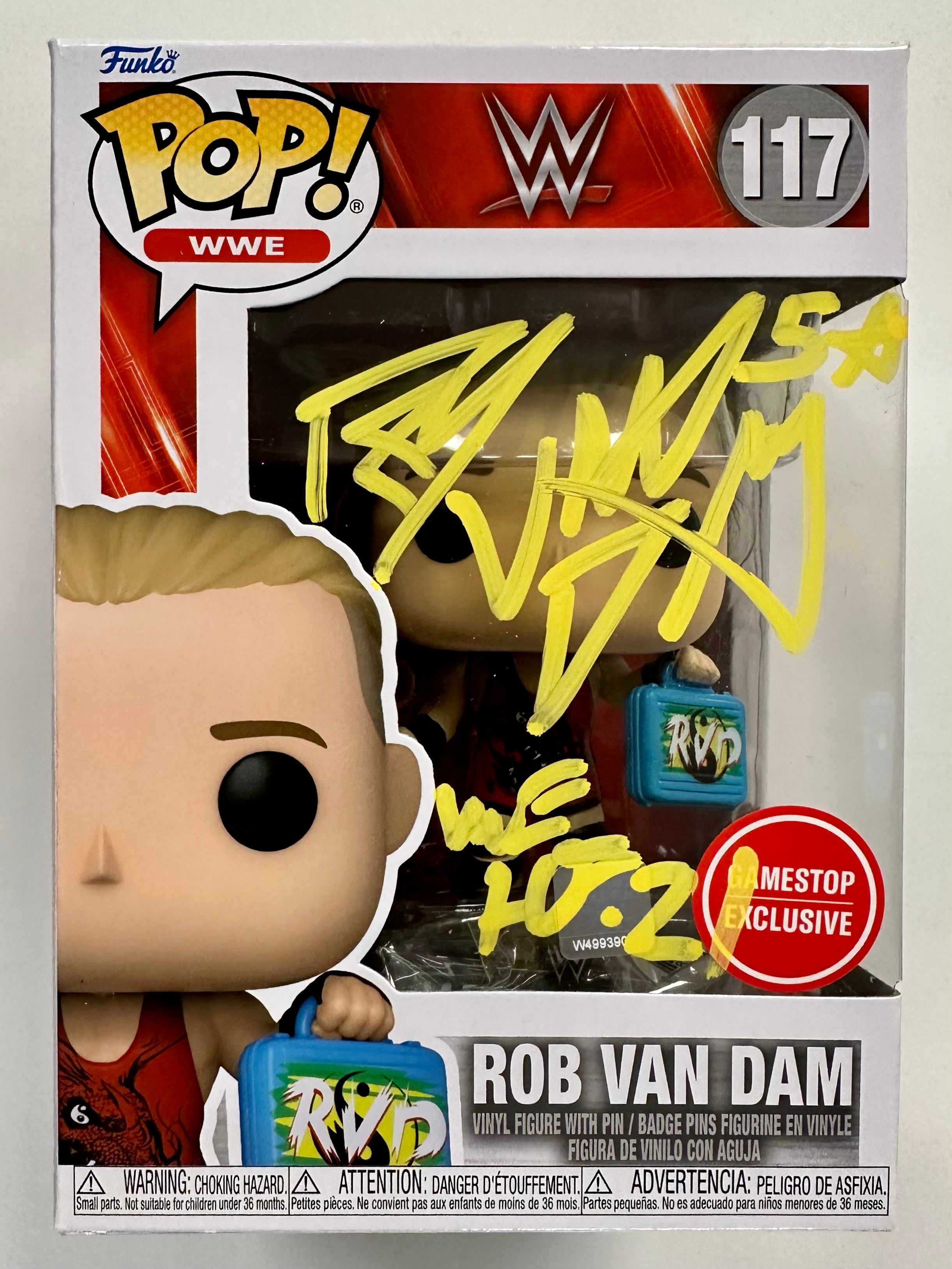 Rob Van Dam Signed WWE Wrestling Funko Pop! & Pin Money in the Bank Exclusive #117 With JSA COA