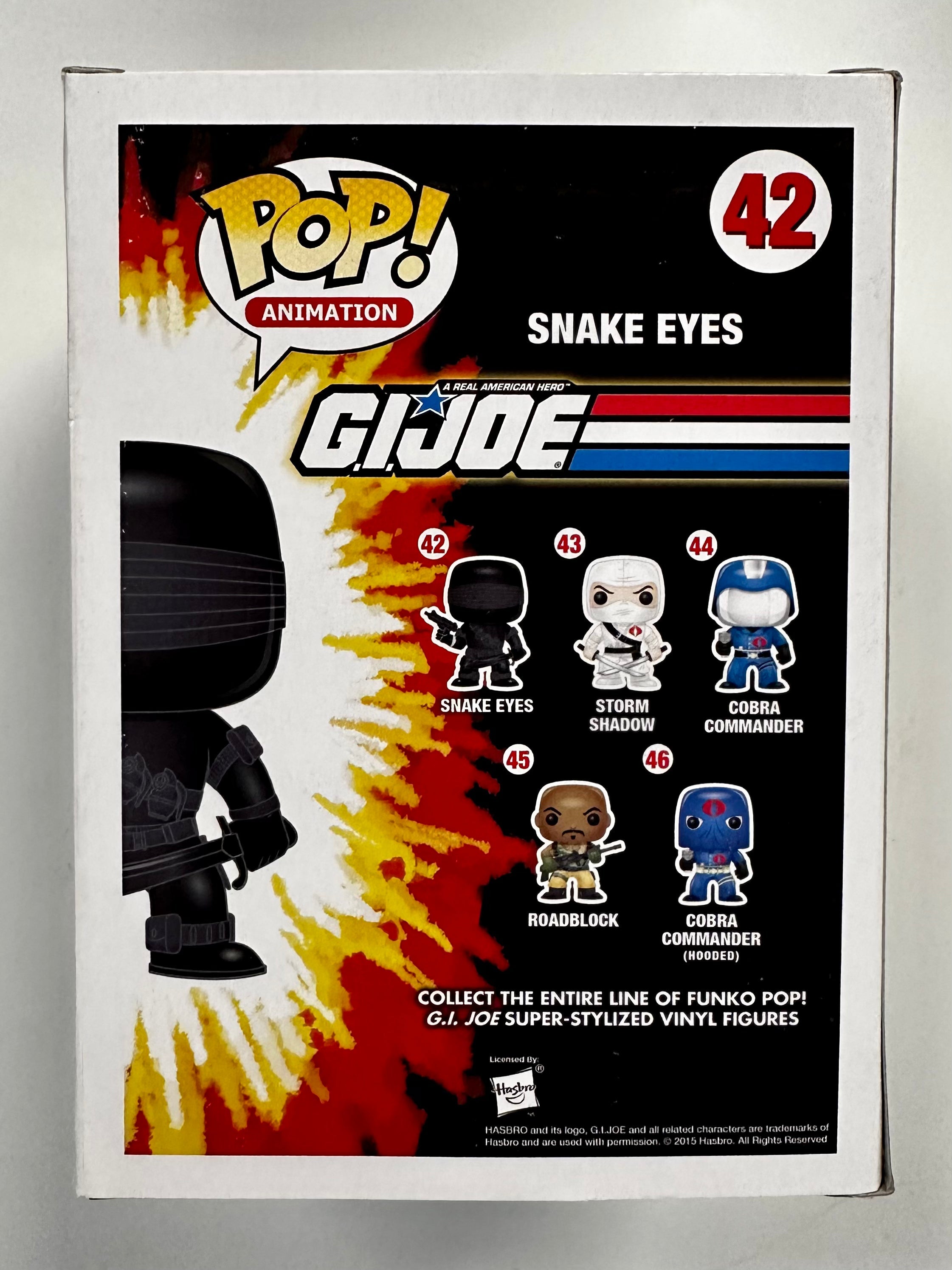 Funko Pop! Animation Snake Eyes #42 GI Joe 2015 Bait Pre-Release Vaulted Exclusive