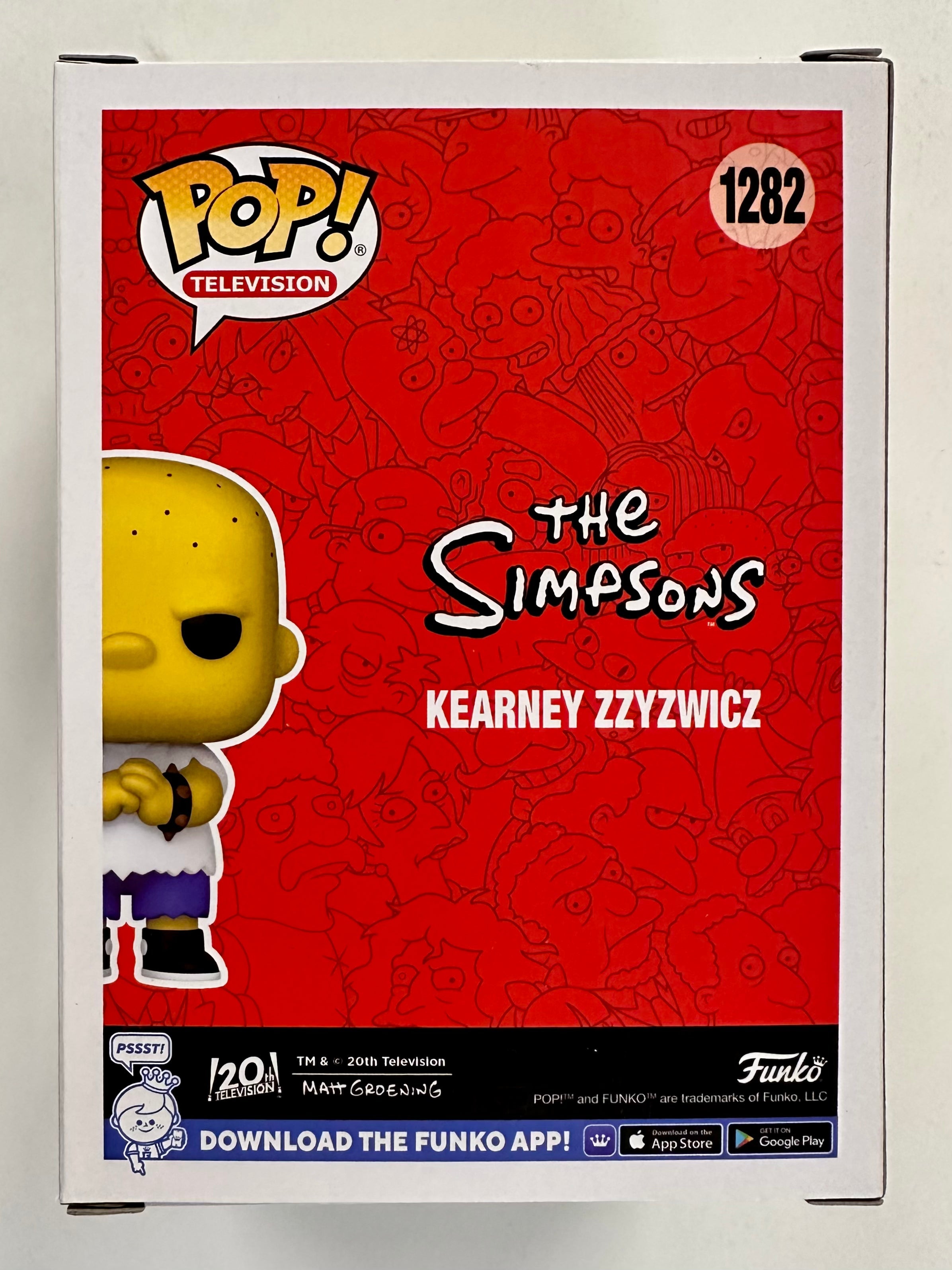 Funko Pop! Television Kearney Zzyzwicz #1282 The Simpsons NYCC 2022 Fall Con Exclusive