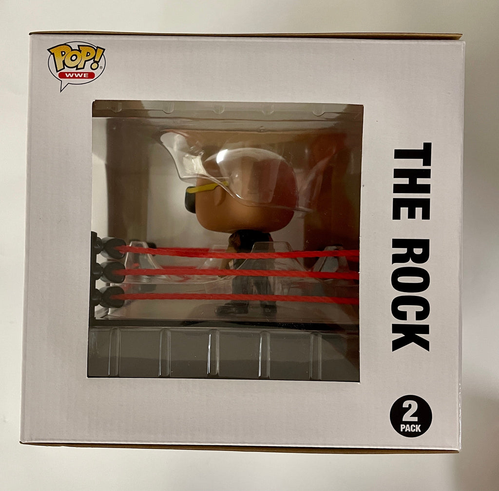 Funko Pop! WWE The Rock vs Stone Cold Steve Austin in WWE Raw Ring Wrestling