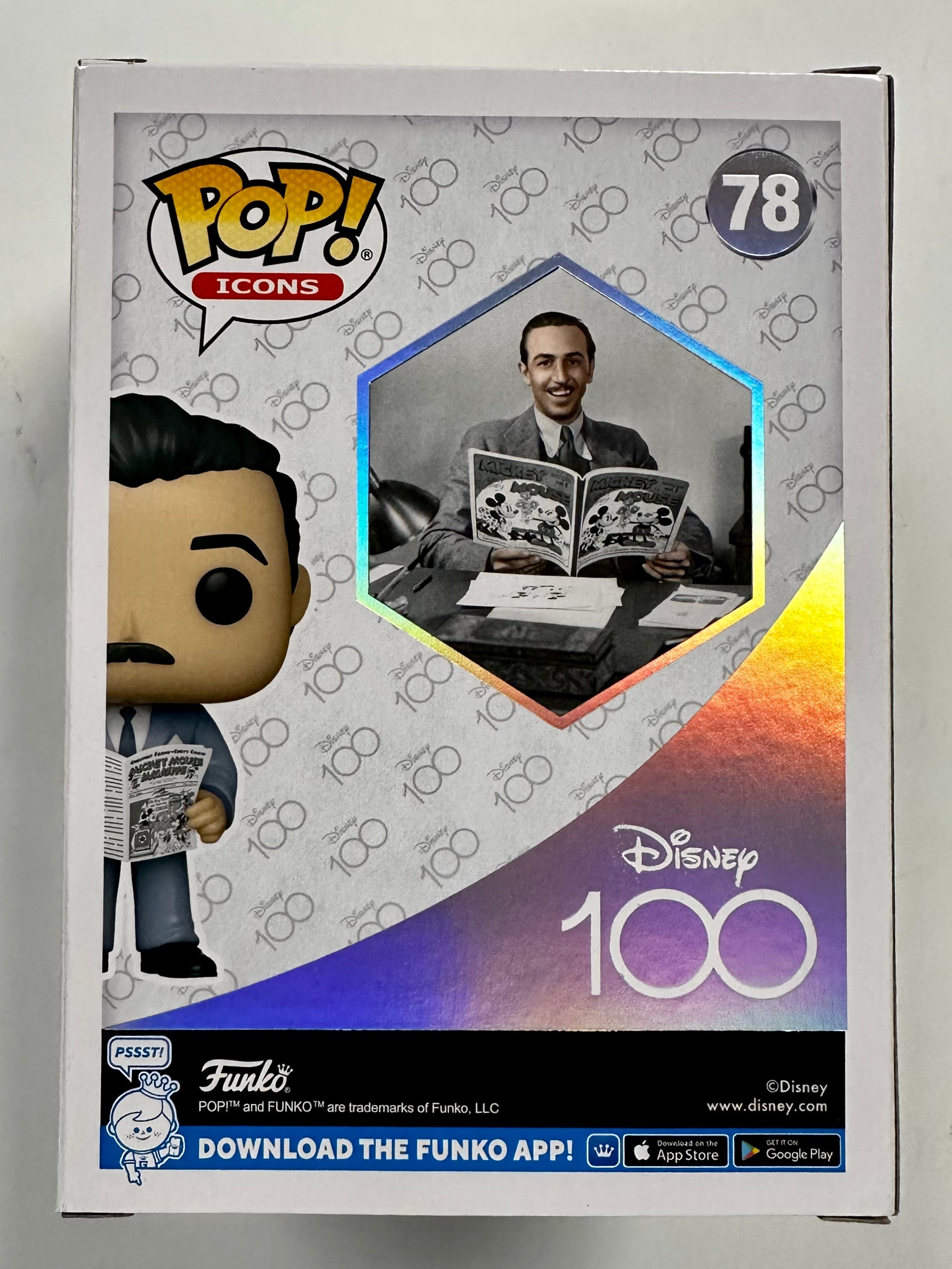 Funko Pop! Icons Walt Disney With Mickey Mouse Magazine #78 Disney 100 2023