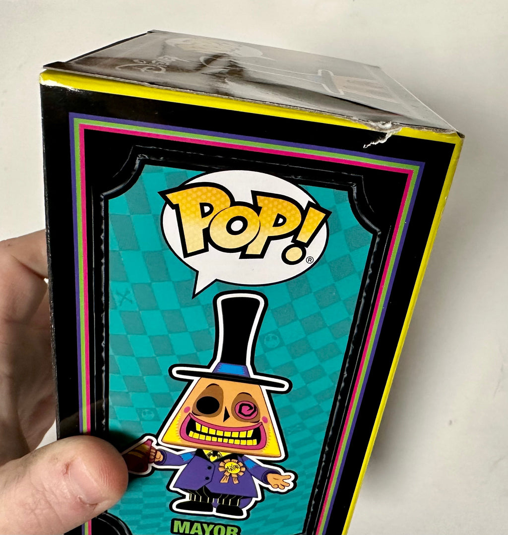 Funko Pop! Disney Black Light Mayor #807 Nightmare Before Christmas 2022 (Box Dmg)
