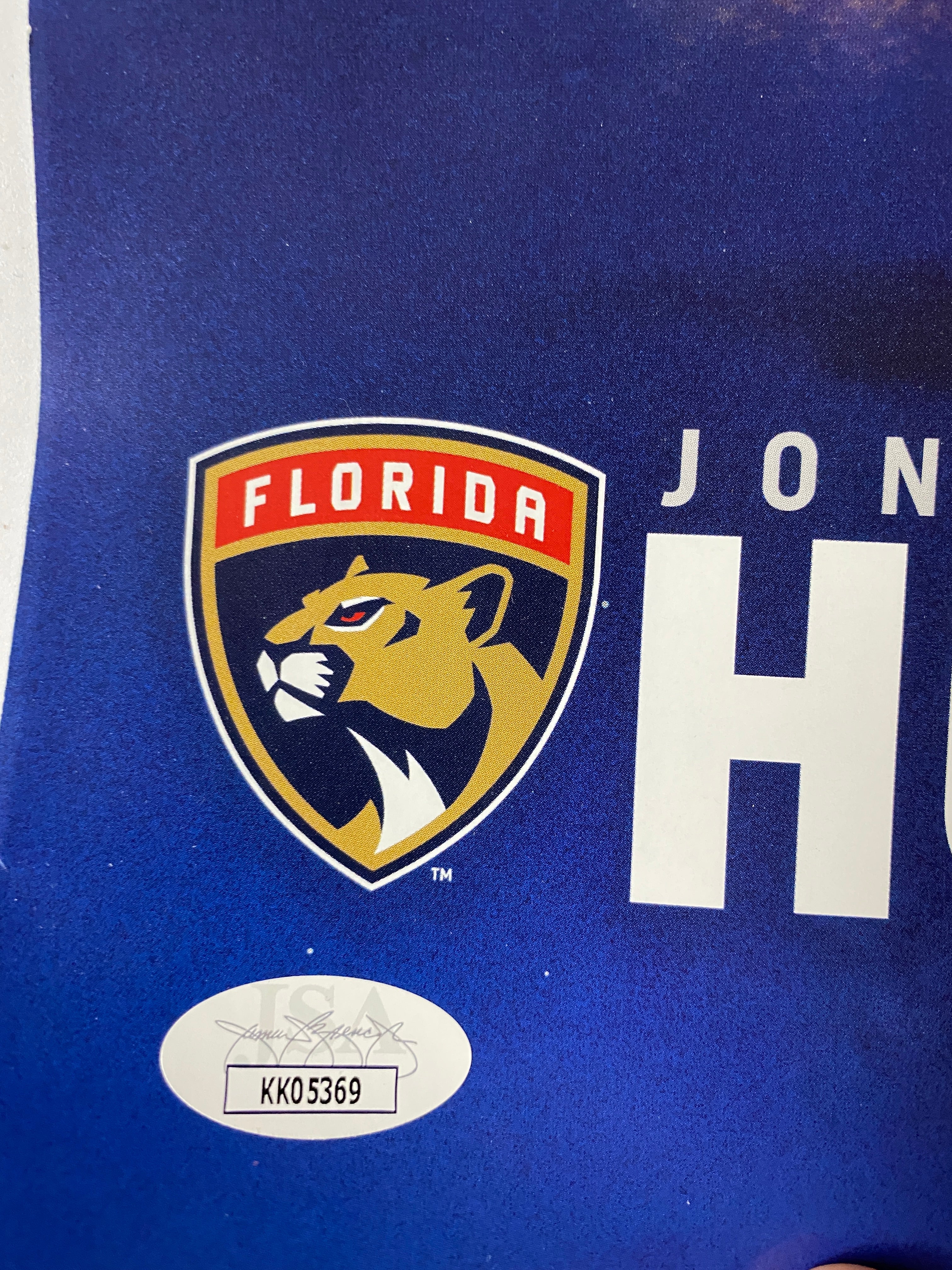 Jonathan Huberdeau signed Florida Panthers 11x17 All-Star Poster with JSA COA