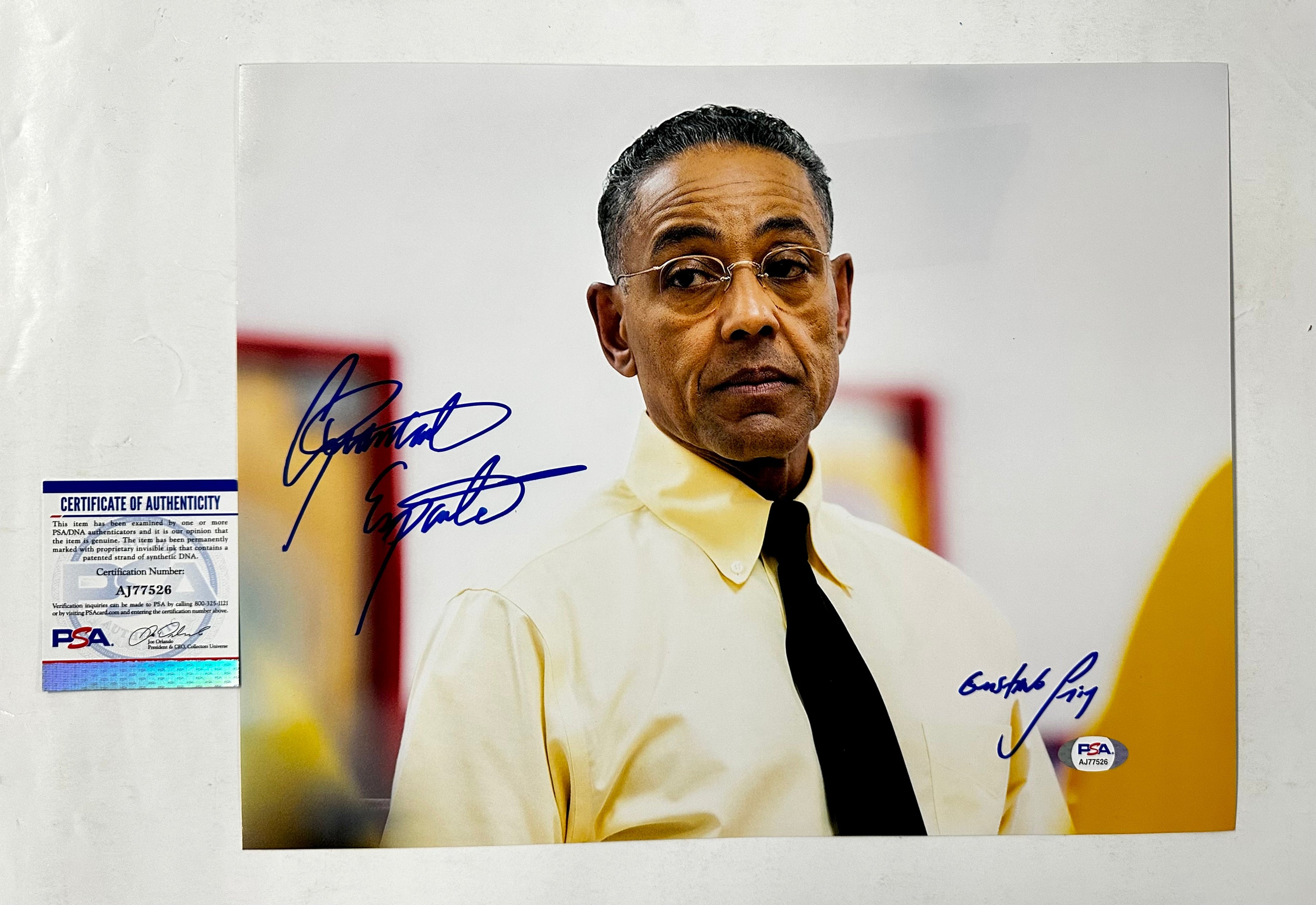 Giancarlo Esposito Signed Breaking Bad Gustavo “Gus” Fring 11x14 With PSA COA