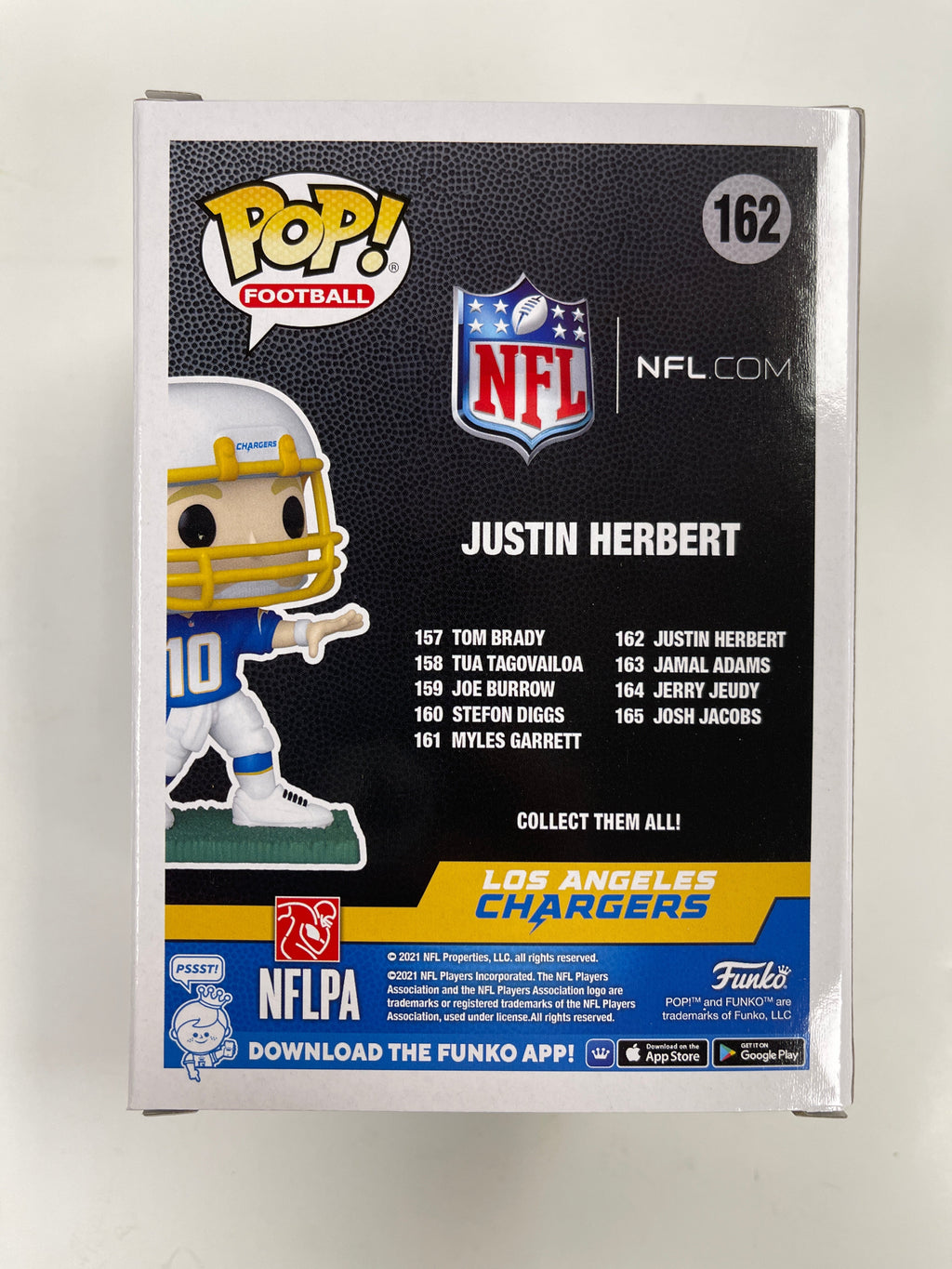 Funko Pop! Football Justin Herbert #162 NFL LA Los Angeles Chargers Quarterback