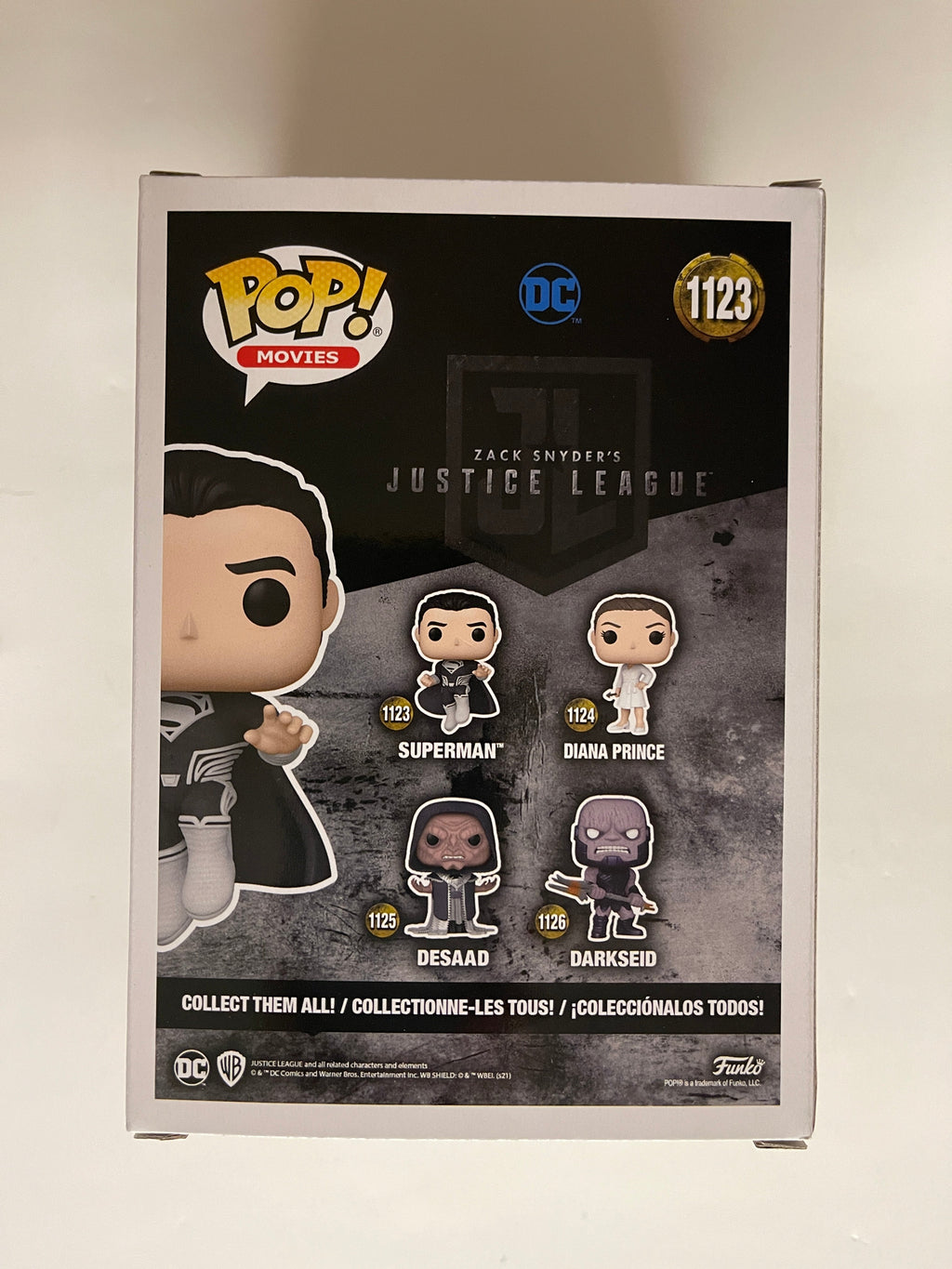 Funko Pop! Movies Superman In Black Suit #1123 Snyder's Cut Justice League DCEU