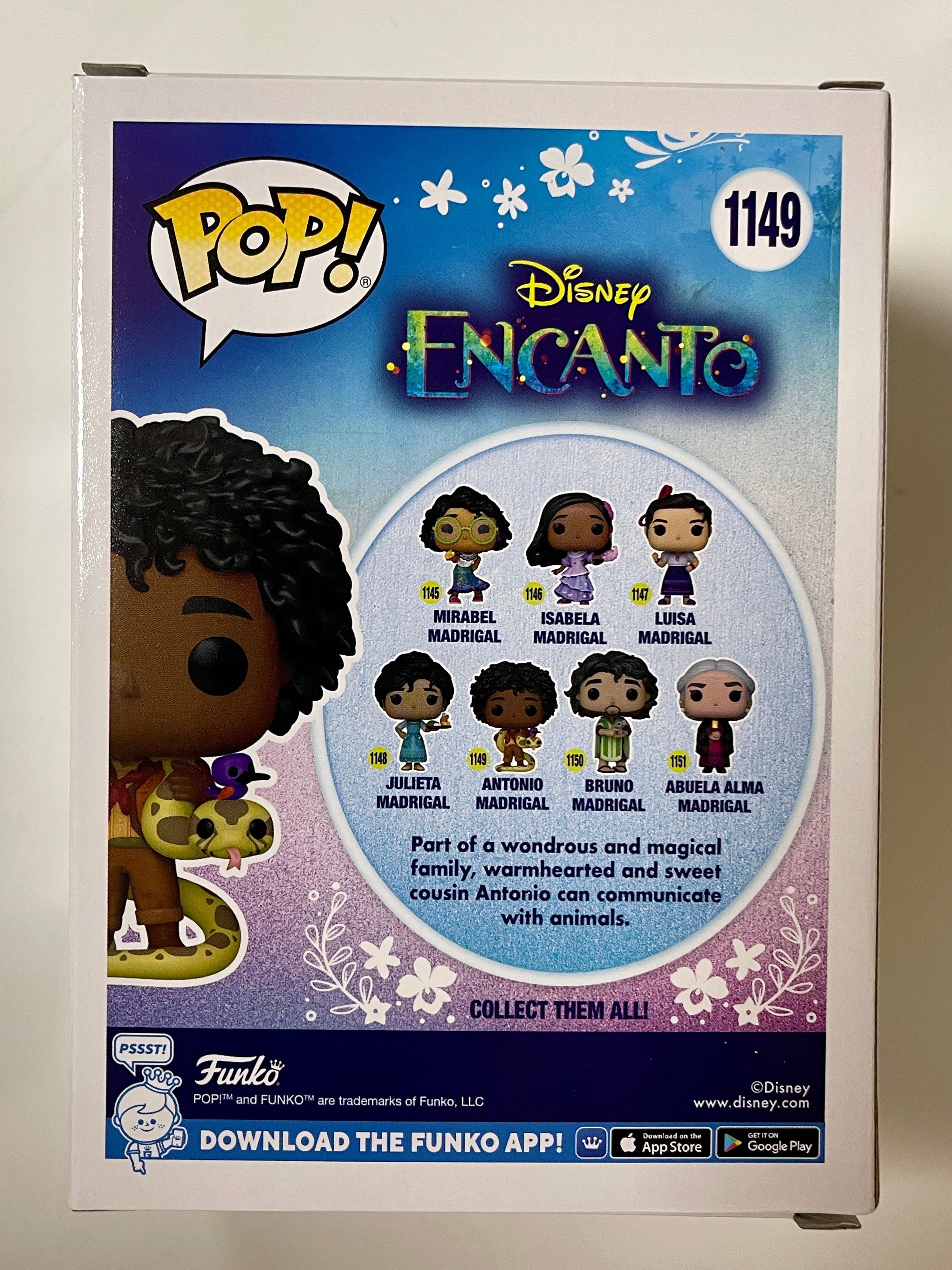 Funko Pop! Disney Antonio Madrigal #1149 Pixar Encanto 2021 Talks To Animals