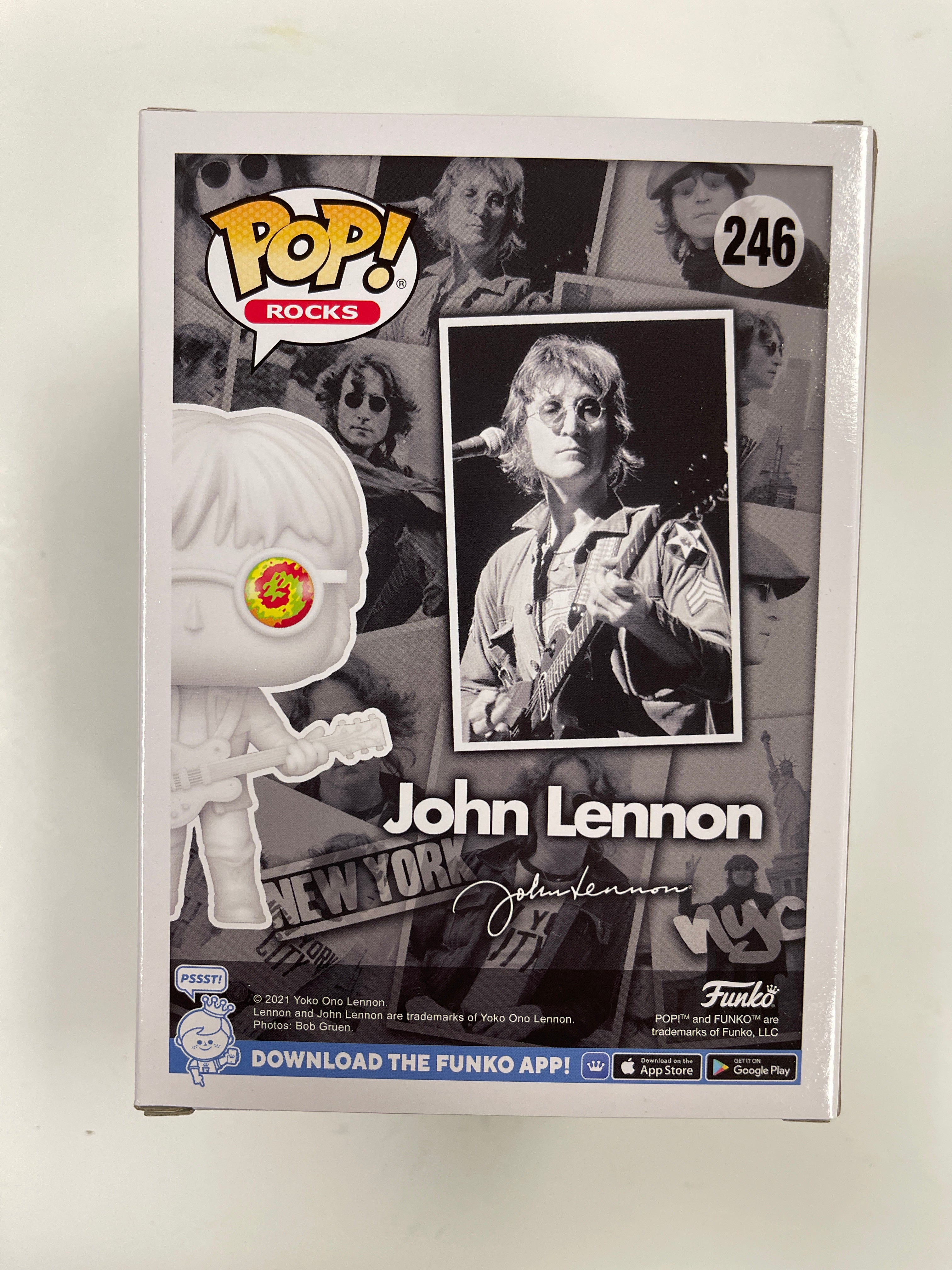 Funko Pop! Rocks John Lennon With Psychodelic Shades #246 EE Exclusive 2021 Beatles