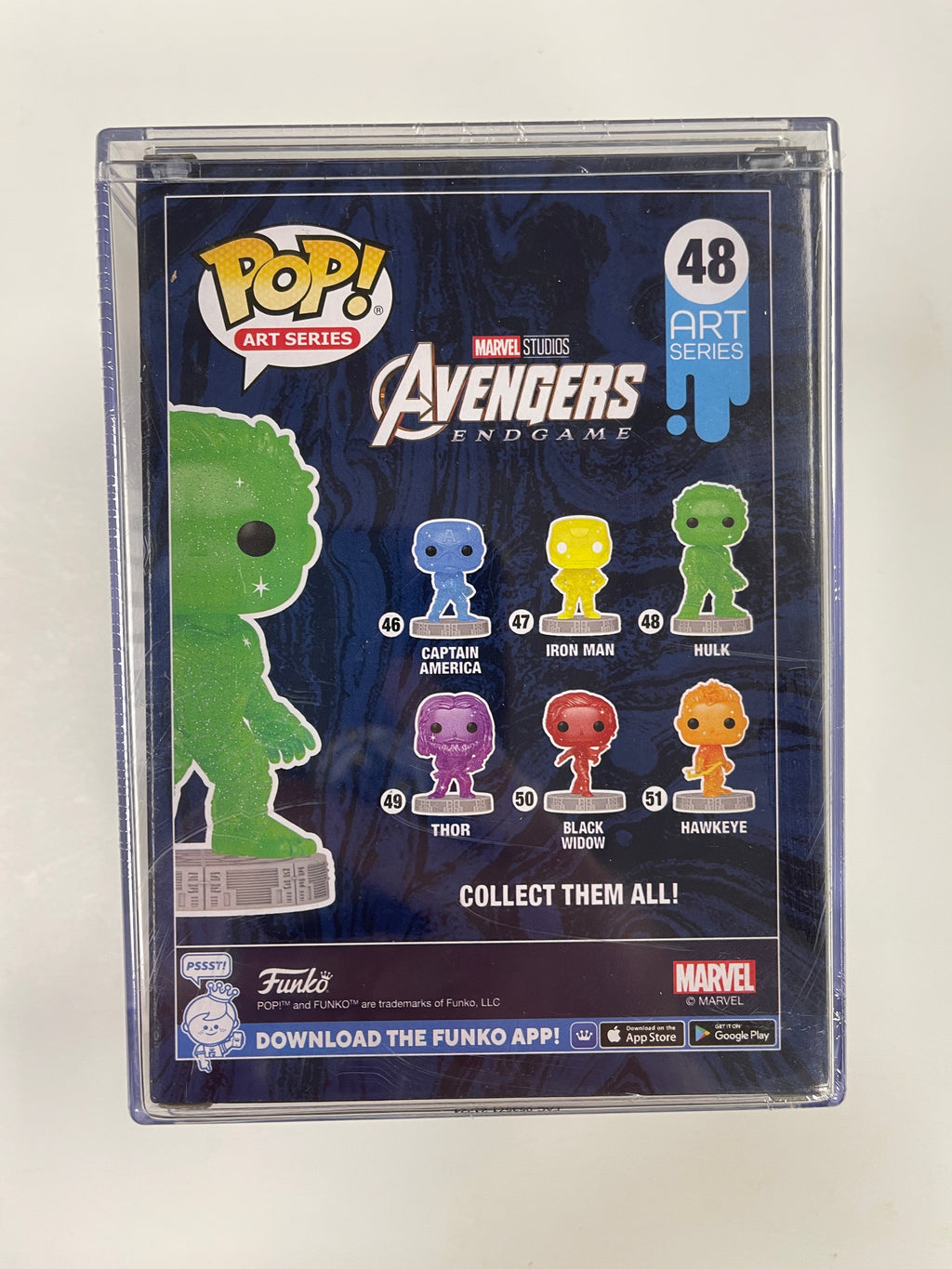 Funko Pop! Marvel Studios The Hulk (Green) #48 Infinity Saga Art Series Stack