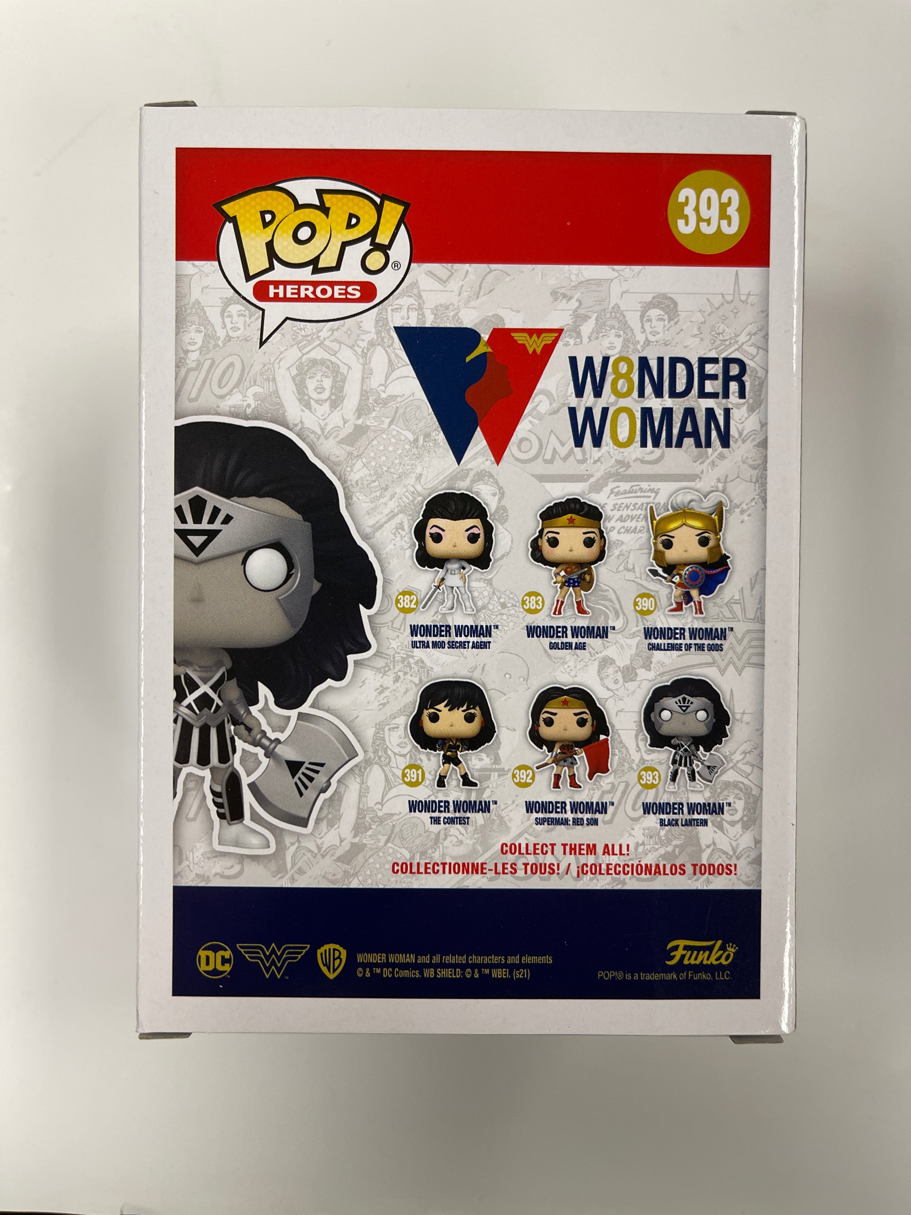 Funko Pop! Wonder Woman (Black Lantern) #393 DC Heroes 2021 80th Glow Exclusive
