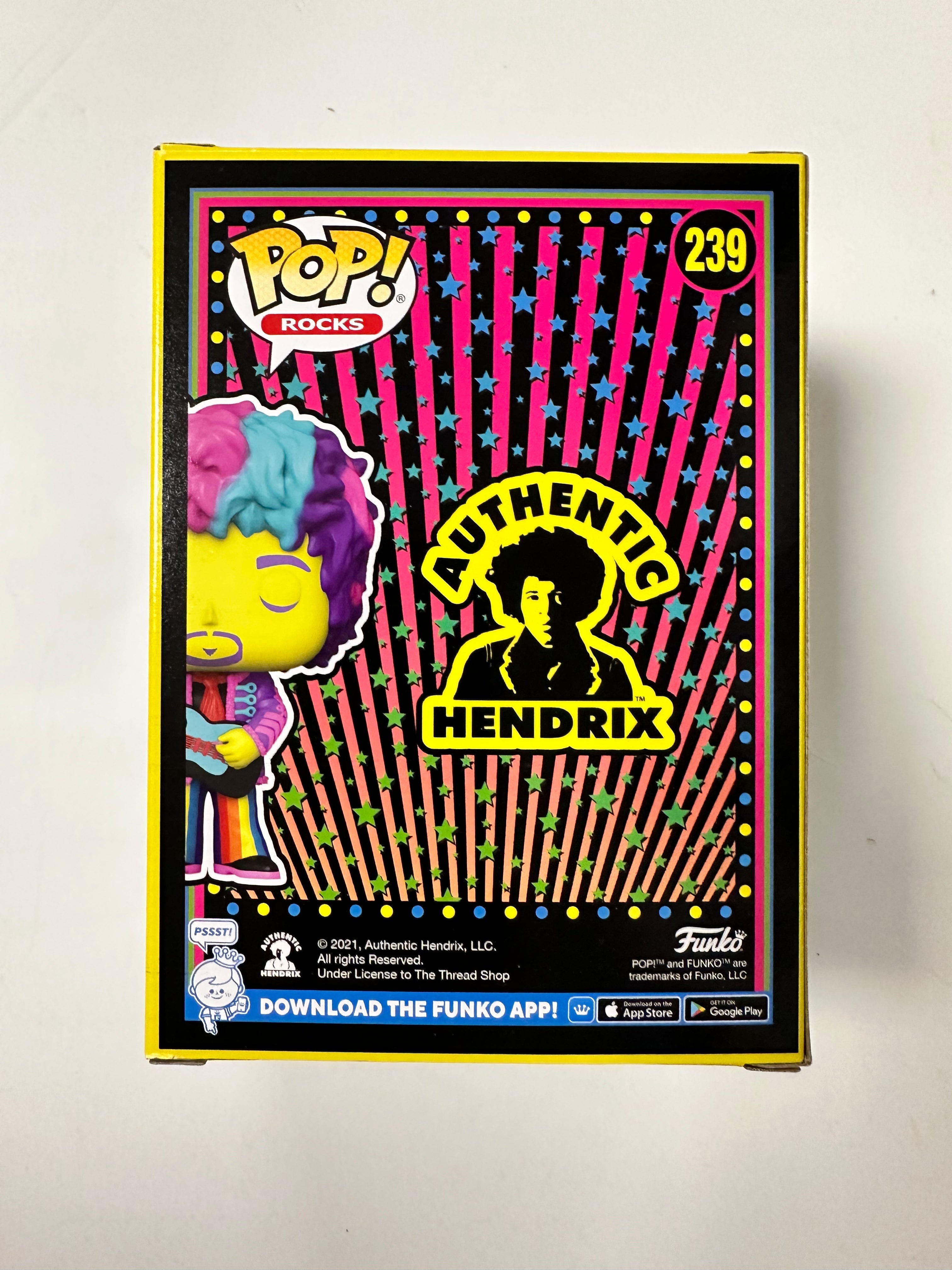 Funko Pop! Rocks Black Light Jimi Hendrix #239 NYCC 2021 Fall Con Exclusive