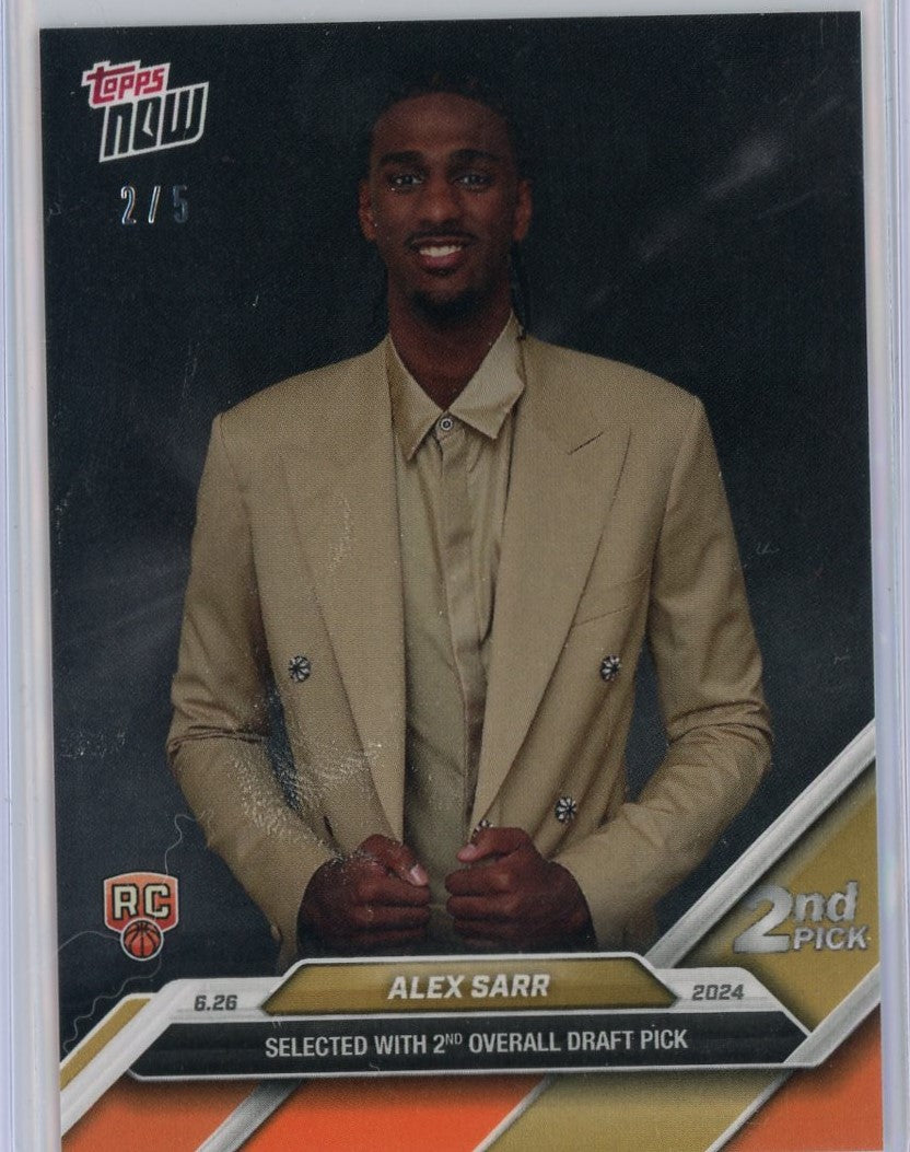 2024-topps-now-alex-sarr-d2-orange-5-rookie-rc-basketball-card