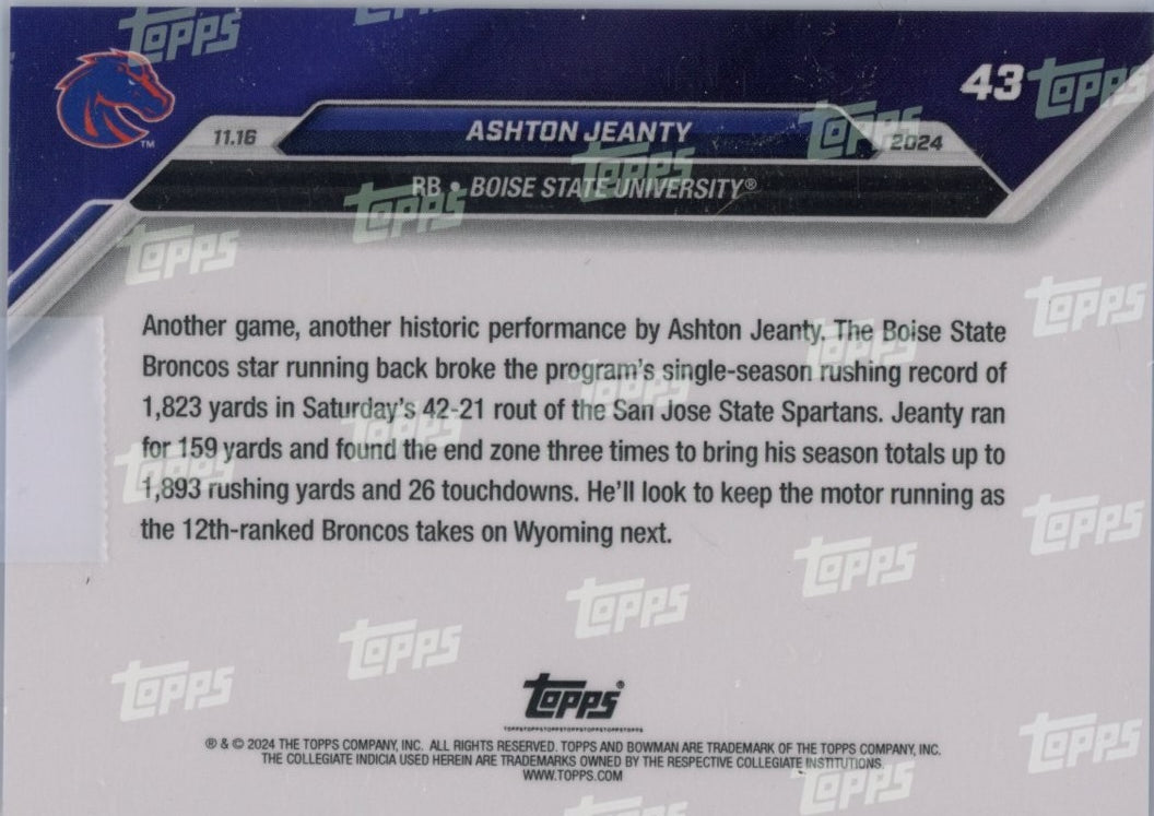 2024-topps-bowman-u-now-ashton-jeanty-43-blue-49-boise-state-broncos-rookie-rc-football-card
