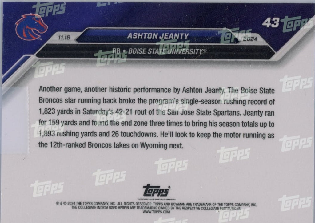 2024-topps-bowman-u-now-ashton-jeanty-43-blue-49-boise-state-broncos-rookie-rc-football-card