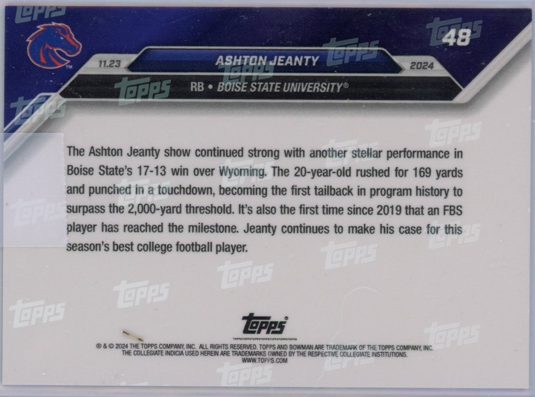2024-topps-bowman-u-now-ashton-jeanty-48-blue-49-boise-state-broncos-rookie-rc-football-card