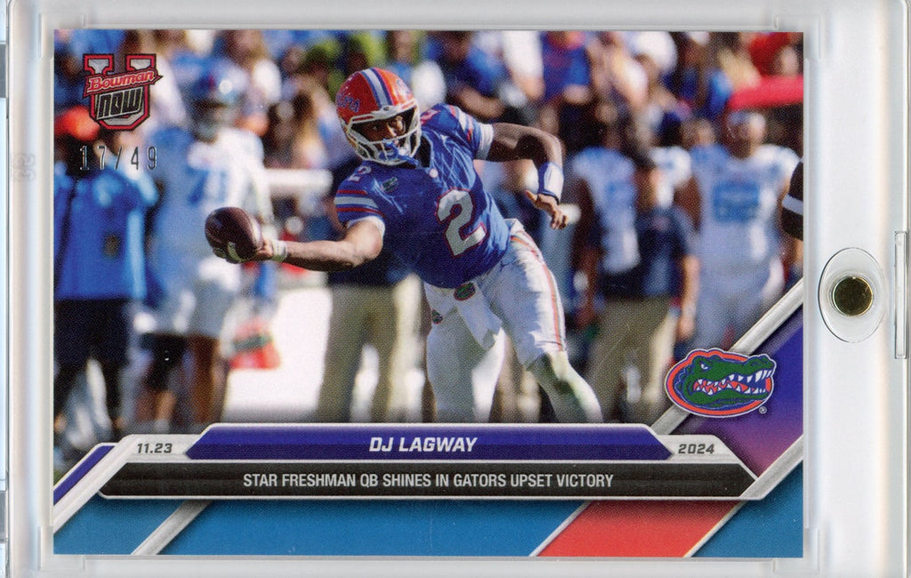 2024-topps-bowman-u-now-dj-lagway-46-blue-49-florida-gators-rookie-rc-football-card