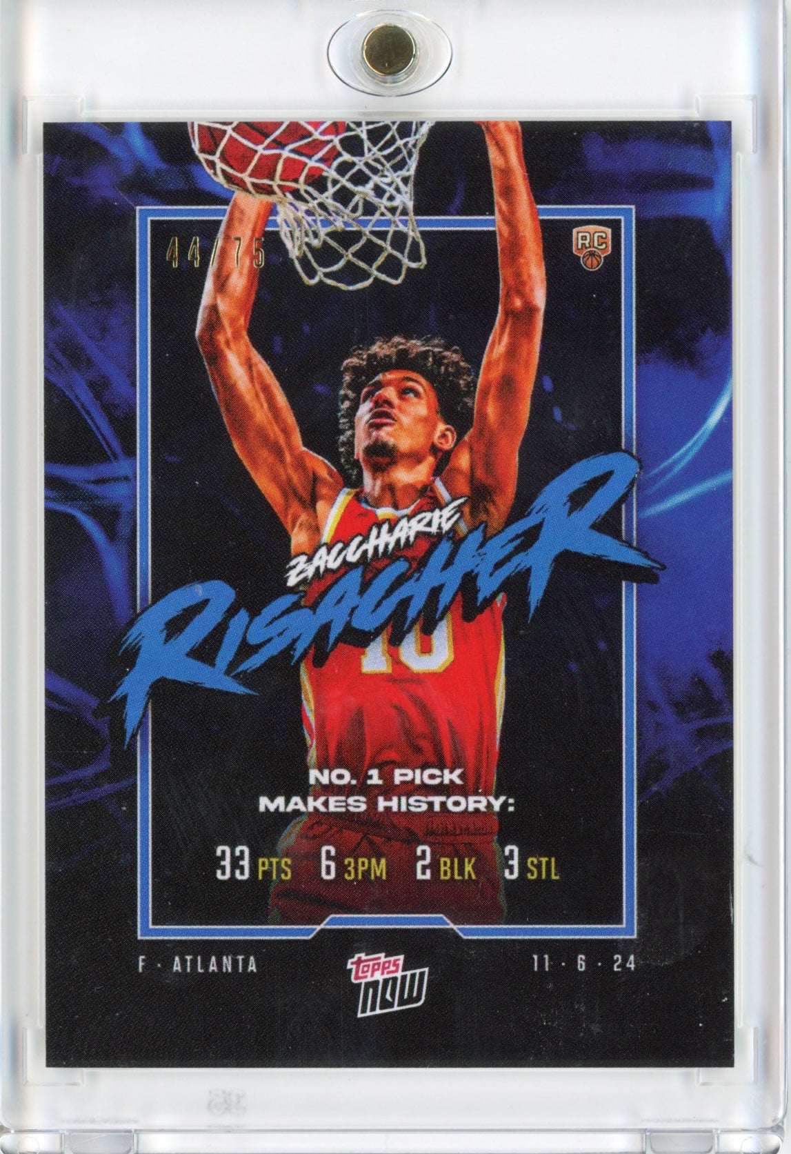 2024-topps-now-zaccharie-risacher-5-blue-75-rookie-rc-basketball-card
