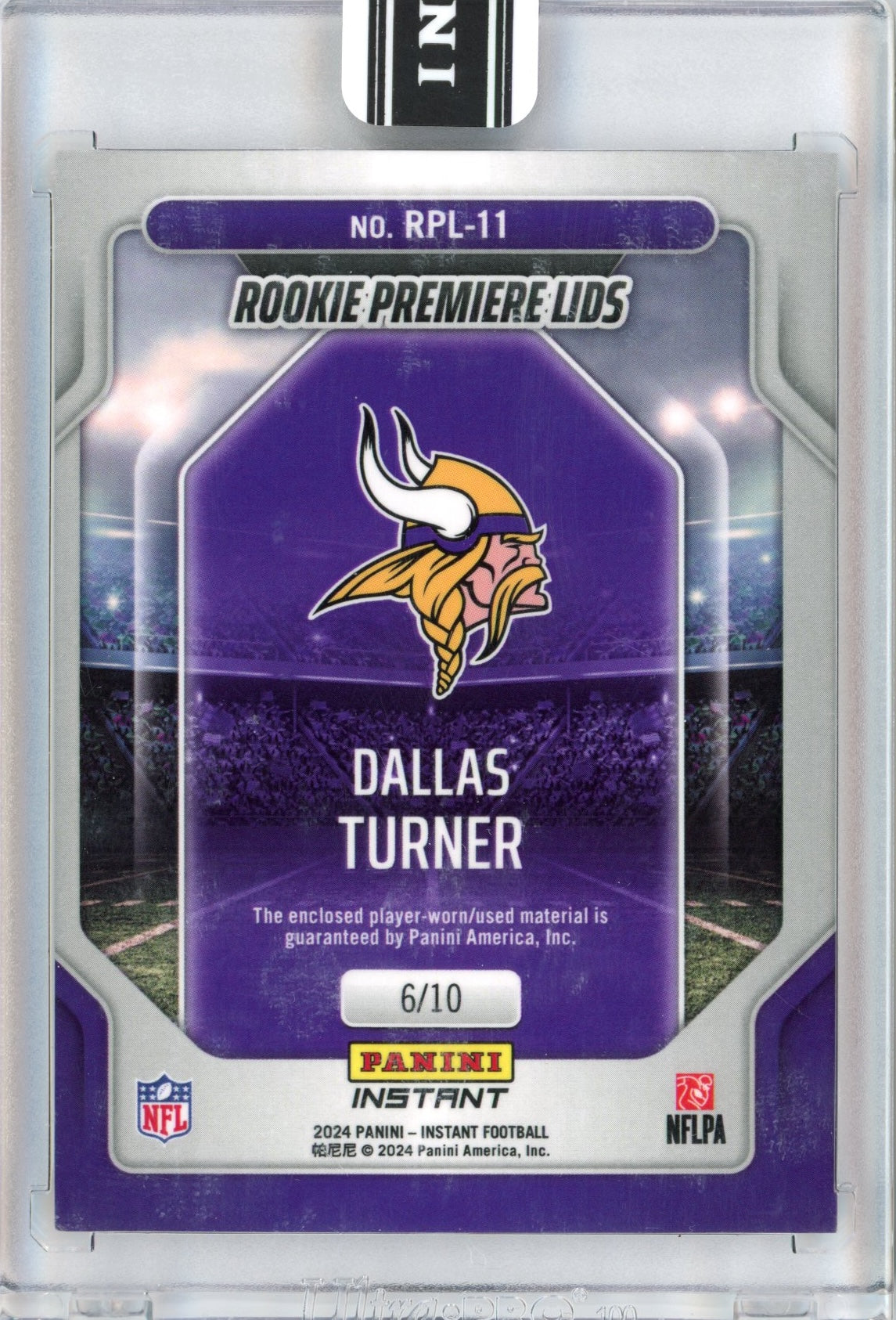 2024-panini-instant-dallas-turner-rpl-11-rookie-premiere-lids-10-rookie-rc-football-card