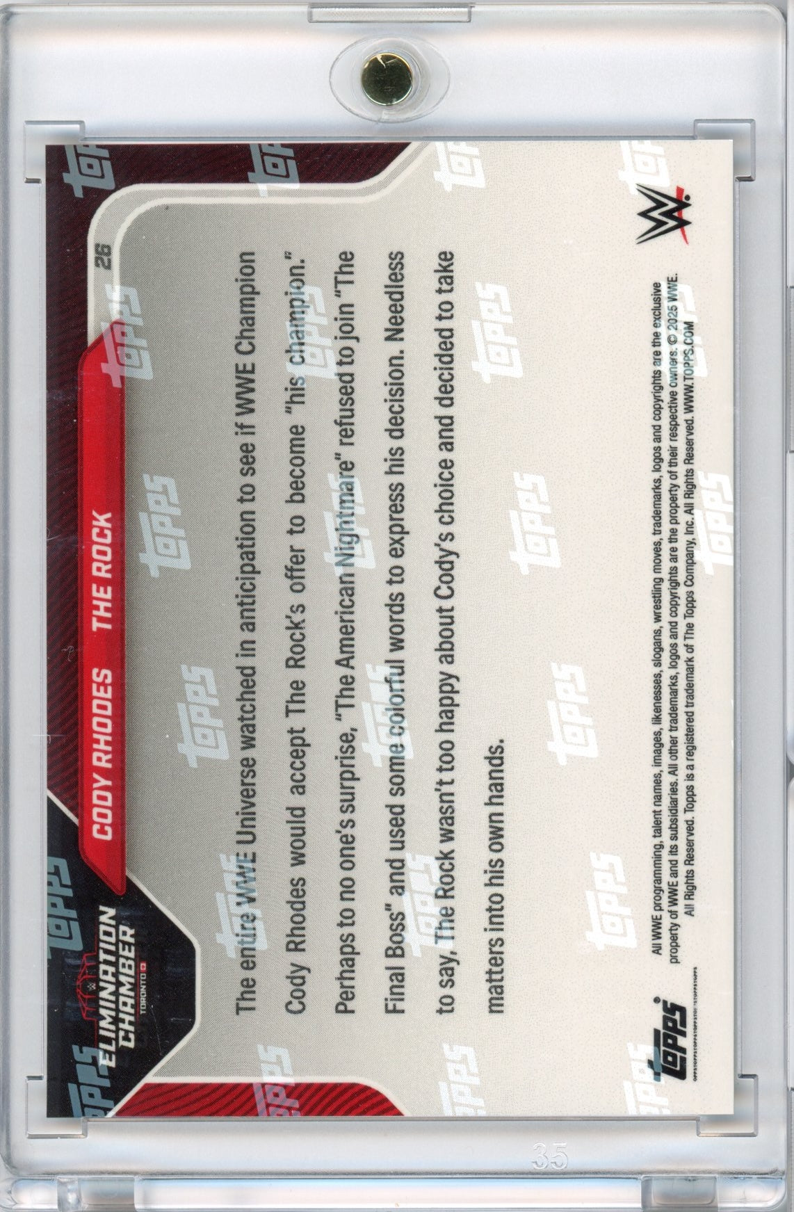 2025-topps-now-wwe-cody-rhodes-the-rock-26-black-10-no-deal-wrestling-card