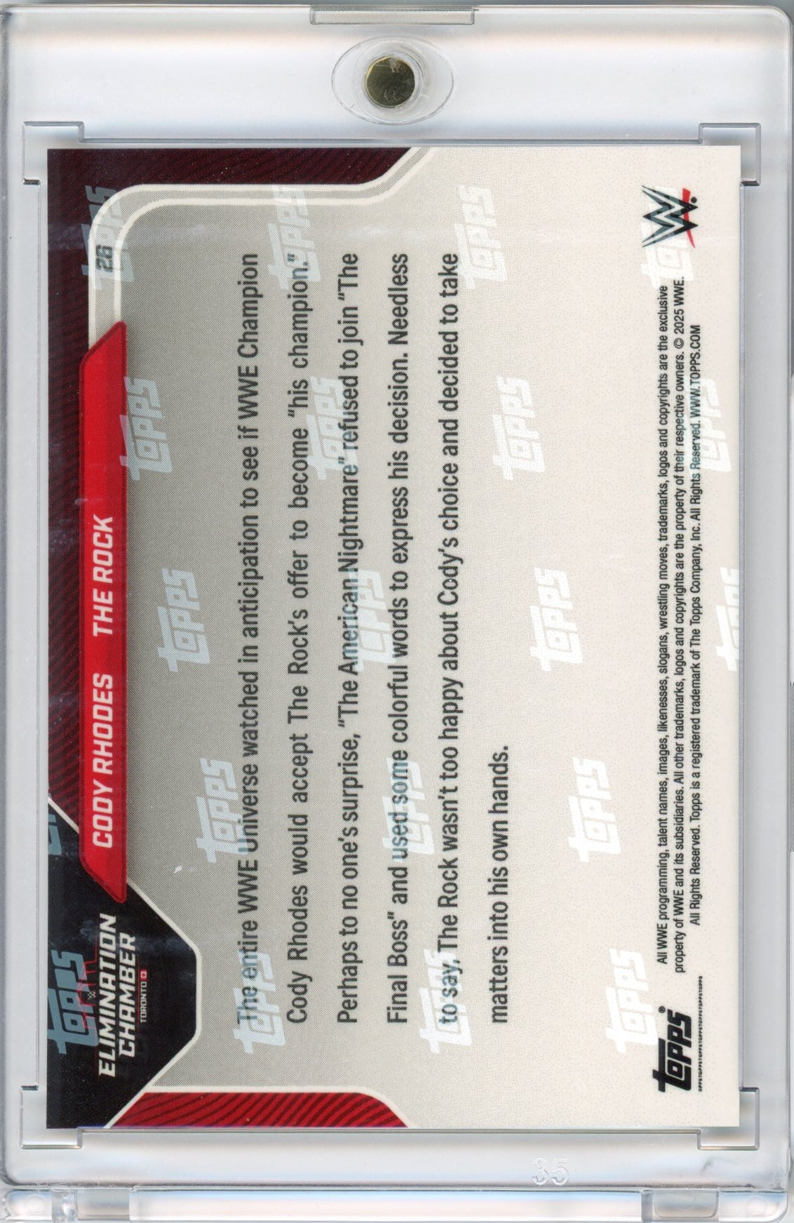 2025-topps-now-wwe-cody-rhodes-the-rock-26-gold-50-no-deal-wrestling-card