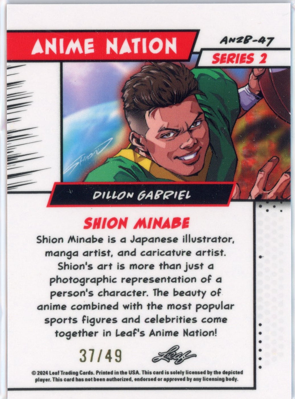 2025-leaf-web-exclusives-anime-nation-dillon-gabriel-47-purple-49-rookie-rc-football-card