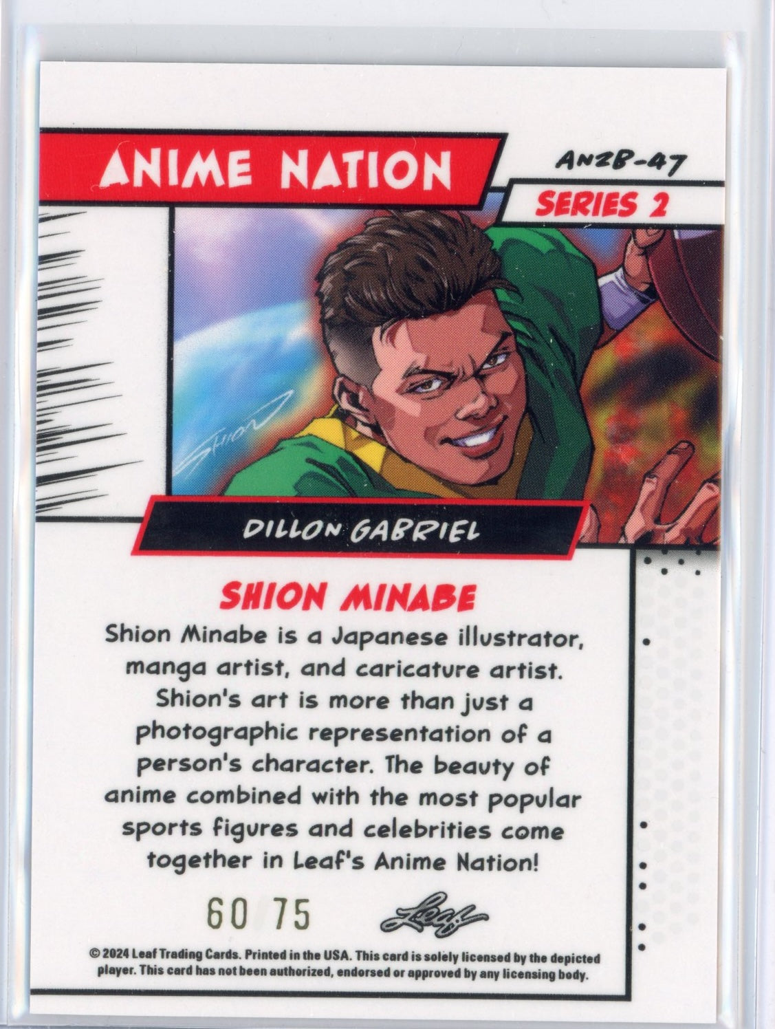 2025-leaf-web-exclusives-anime-nation-dillon-gabriel-47-blue-75-rookie-rc-football-card
