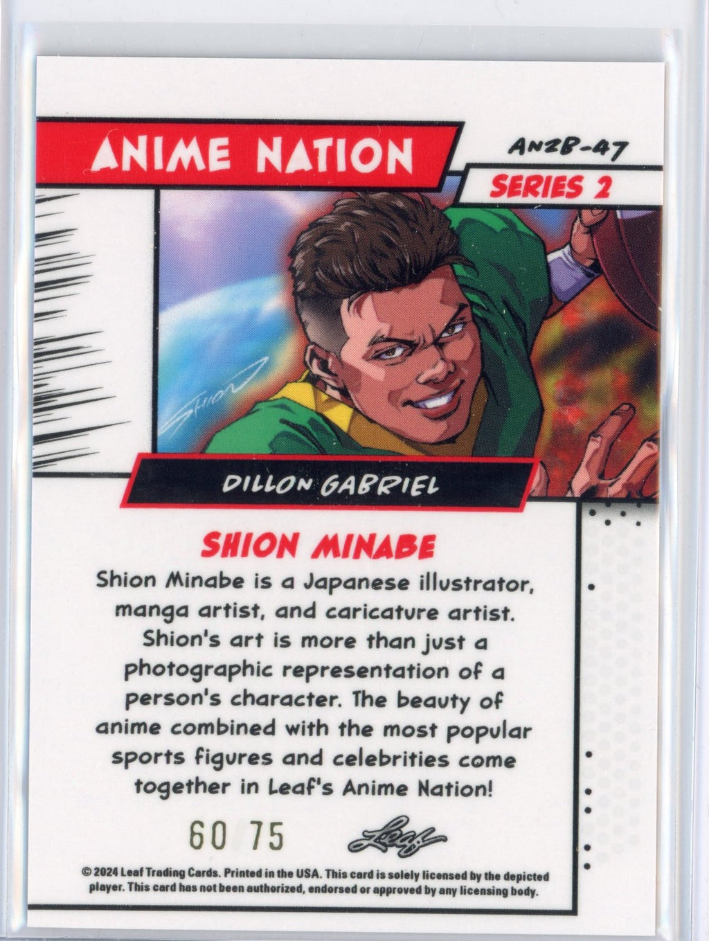 2025-leaf-web-exclusives-anime-nation-dillon-gabriel-47-blue-75-rookie-rc-football-card