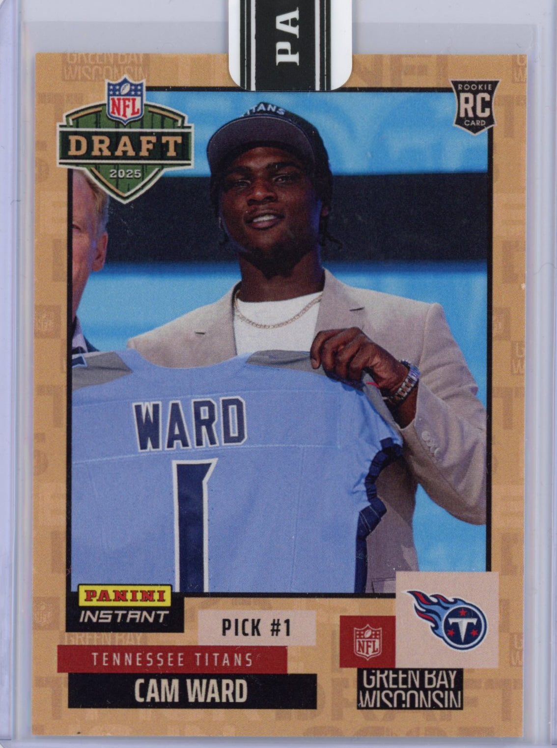 2025-panini-instant-nfl-cam-ward-dn1-draft-night-beige-25-tennessee-titans-rookie-rc-football-card