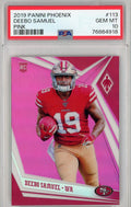 Graded 2019 Panini Phoenix Deebo Samuel #113 Pink Rookie RC Football Card PSA 10 Gem Mint