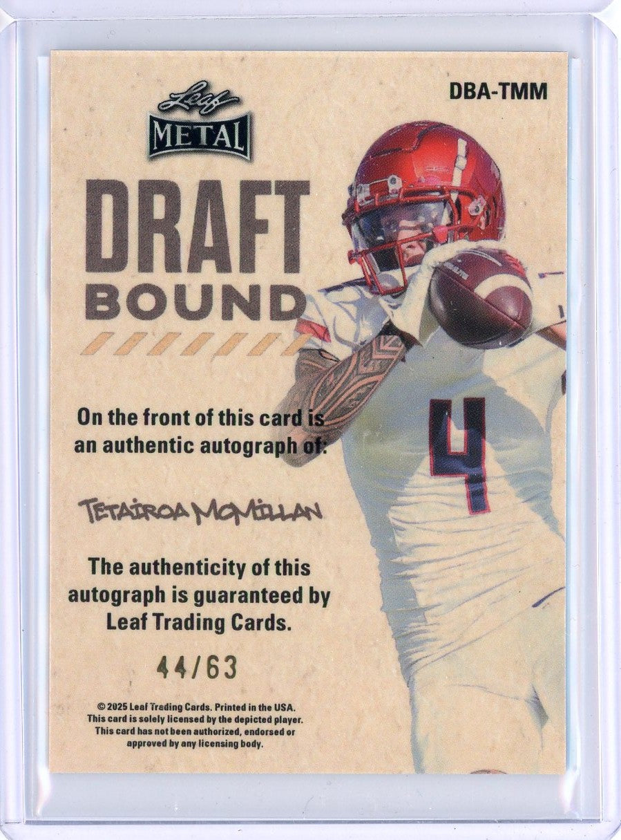 2025-leaf-metal-tetairoa-mcmillan-dbatm1-draft-bound-silver-63-rookie-rc-football-card