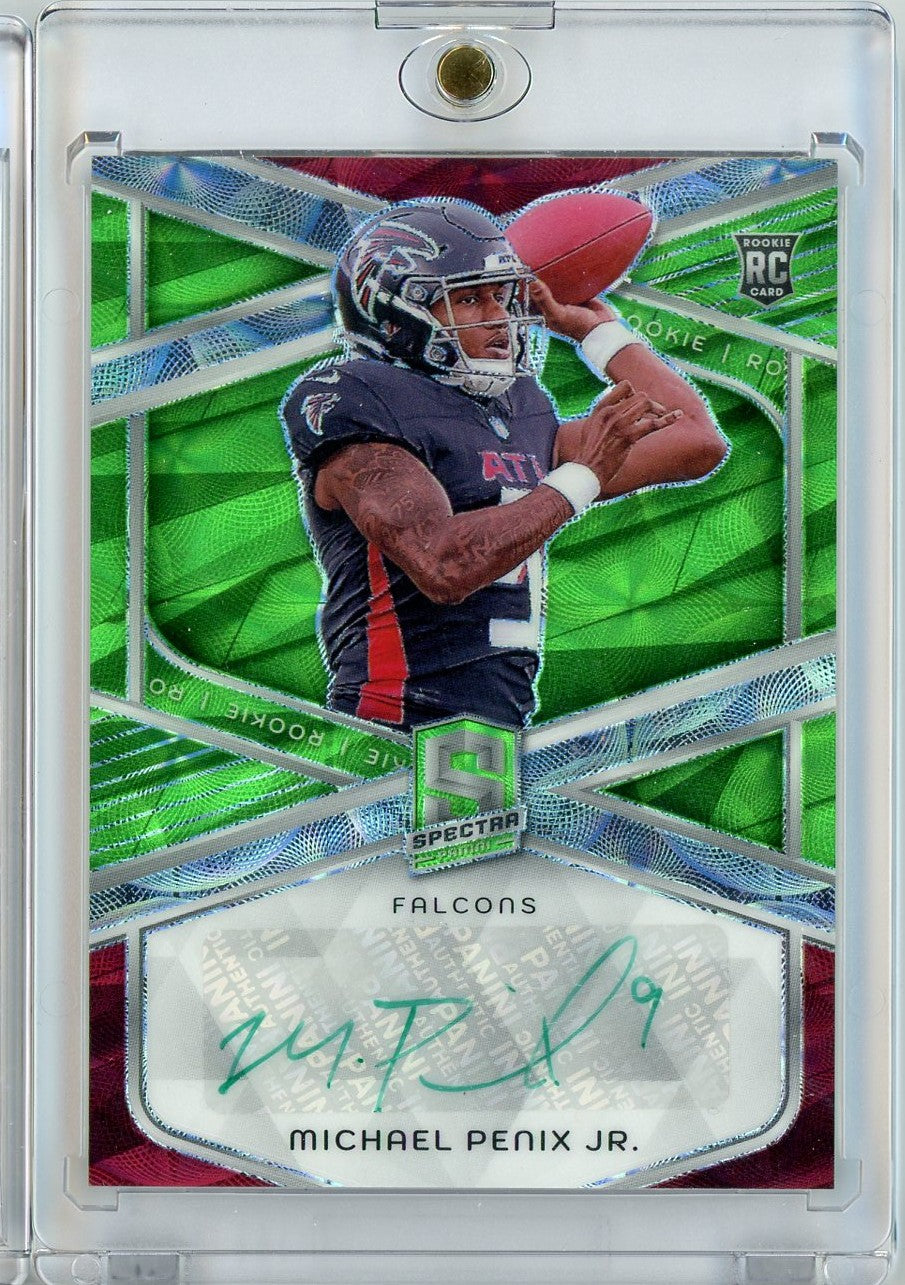 2024-panini-spectra-michael-penix-jr-ra-mpj-rpa-neon-green-auto-35-rookie-rc-football-card
