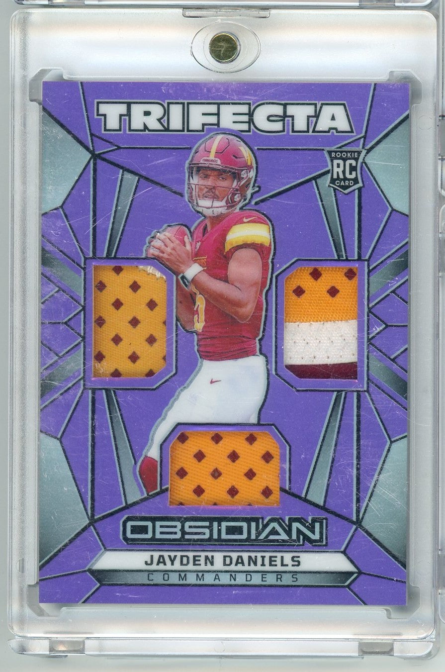 2024-panini-obsidian-trifecta-jayden-daniels-ts-jds-triple-relic-49-rookie-rc-football-card