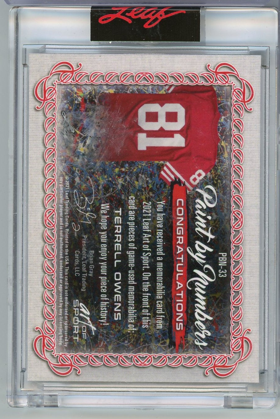 2021-leaf-paint-by-numbers-terrell-owens-pbn-33-triple-relic-3-3-football-card