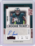 2021-panini-contenders-red-variation-rookie-ticket-devonta-smith-107-10-auto-rookie-rc-football-card