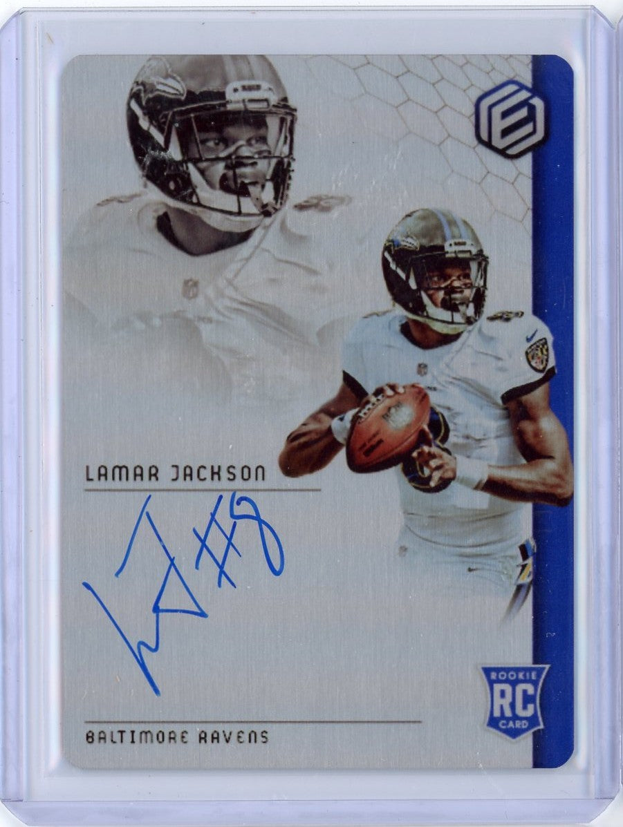 2018-panini-elements-lamar-jackson-78-rookie-auto-49-rookie-rc-football-card