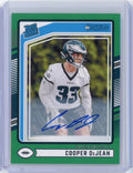 2024-panini-donruss-press-proof-green-cooper-dejean-305-auto-rookie-rc-football-card