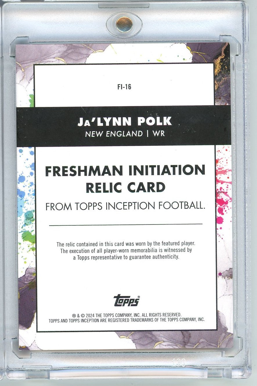 2024-topps-inception-freshman-initiation-jalynn-polk-fi-16-75-relic-rookie-rc-football-card