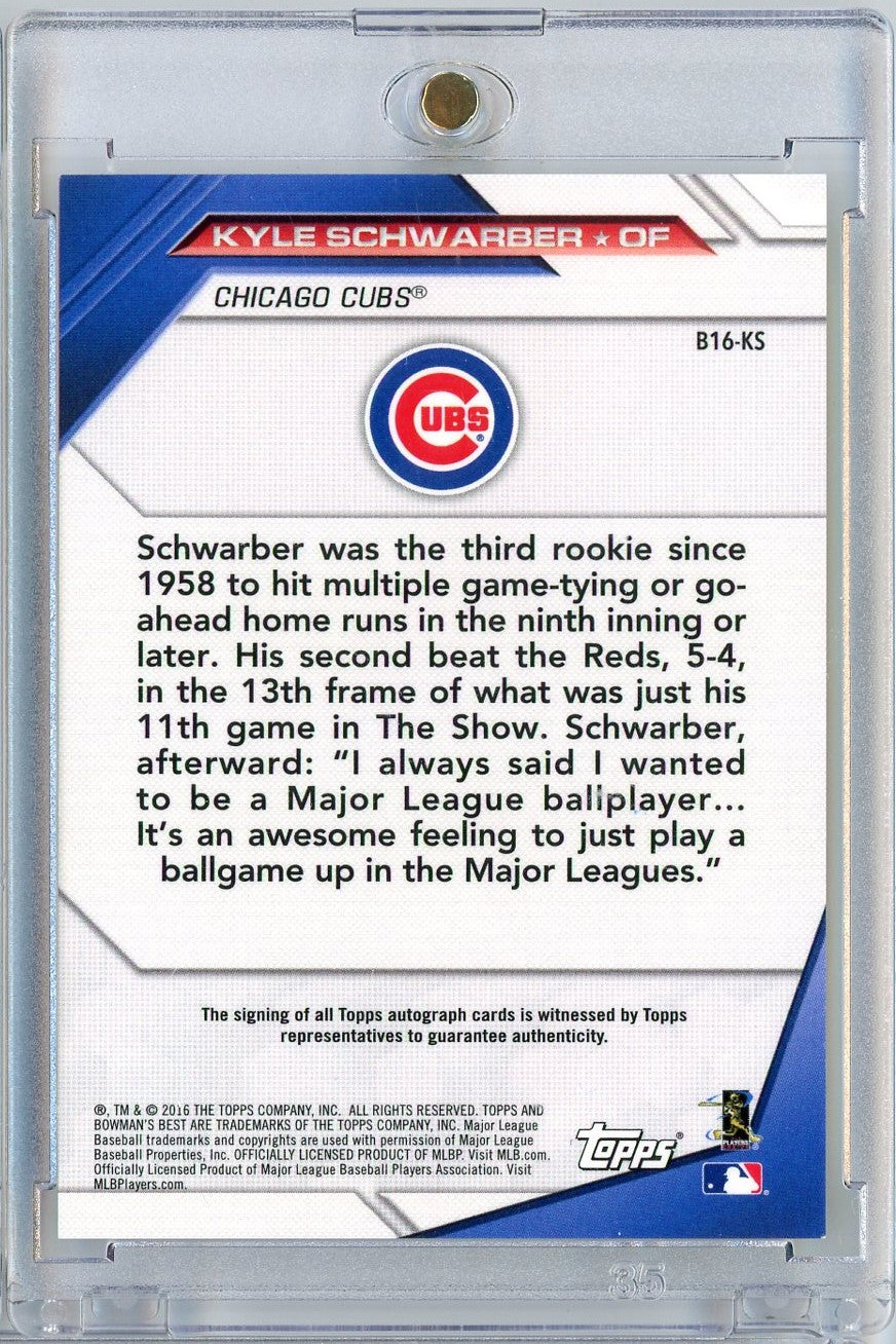 2016-bowman-best-kyle-schwarber-b16-ks-99-auto-rookie-rc-baseball-card