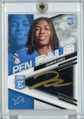 2023-panini-donruss-elite-pen-pals-black-gold-ink-jahmyr-gibbs-ppjgb-autograph-rookie-rc-football-card