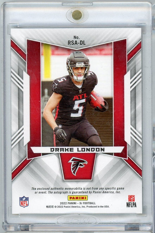2022-panini-xr-gold-drake-london-rsa-dl-d-10-10-rpa-auto-rookie-rc-football-card