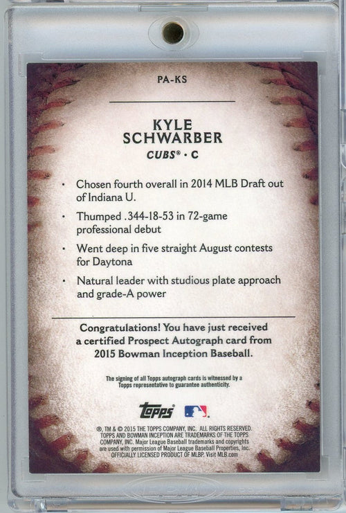 2015-bowman-inception-kyle-schwarber-pa-ks-150-auto-rookie-rc-baseball-card