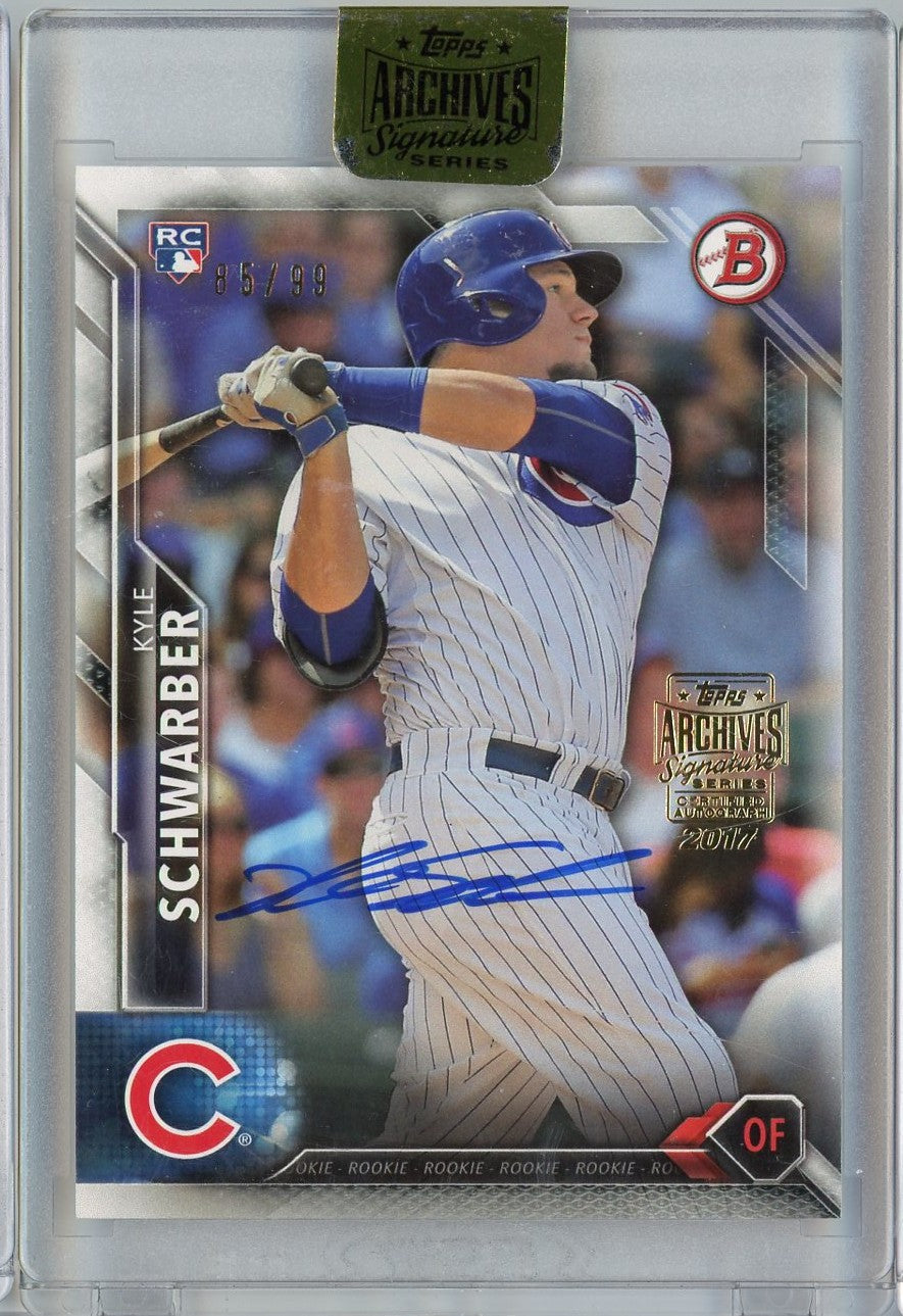 2017-topps-archives-2016-bowman-kyle-schwarber-122-99-on-card-auto-rookie-rc-baseball-card