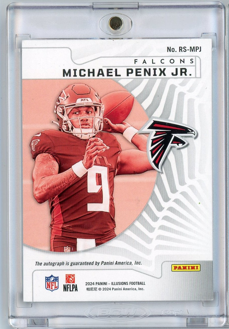 2024-panini-illusions-michael-penix-jr-rsmpj-75-rookie-signs-auto-atlanta-falcons-rookie-rc-football-card