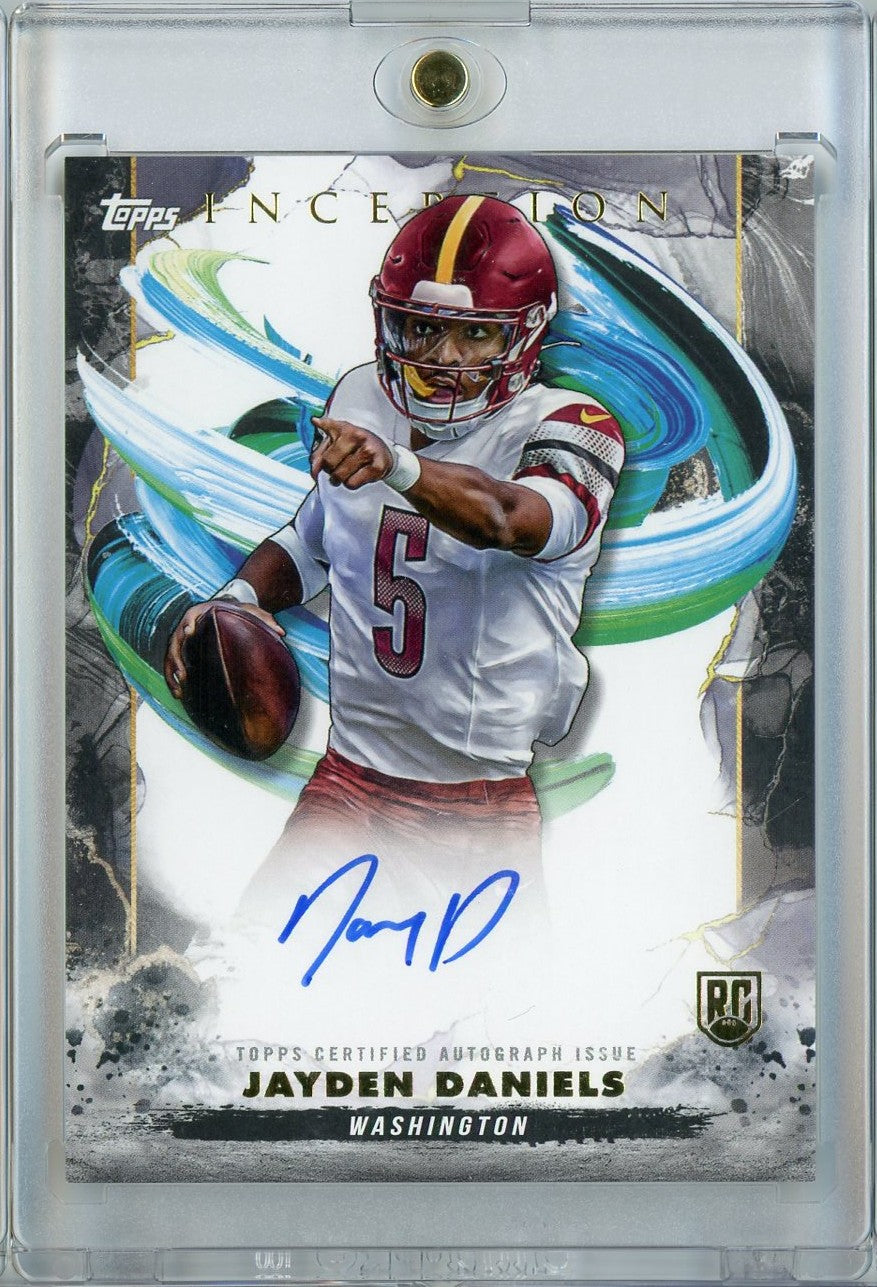 2024-topps-inception-jayden-daniels-ra-jd-auto-washington-commanders-rookie-rc-football-card