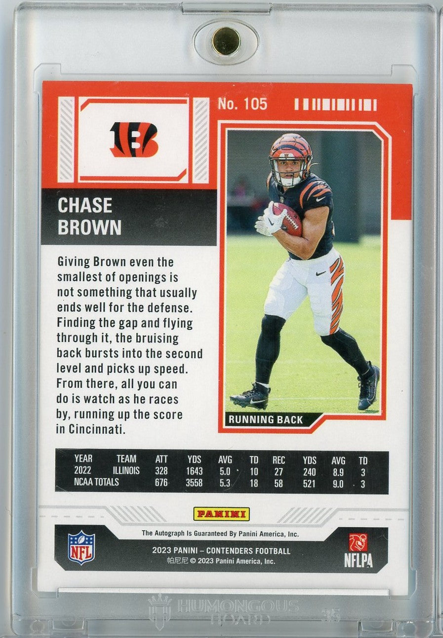 2023-panini-contenders-playoff-ticket-chase-brown-105-149-auto-rookie-rc-football-card